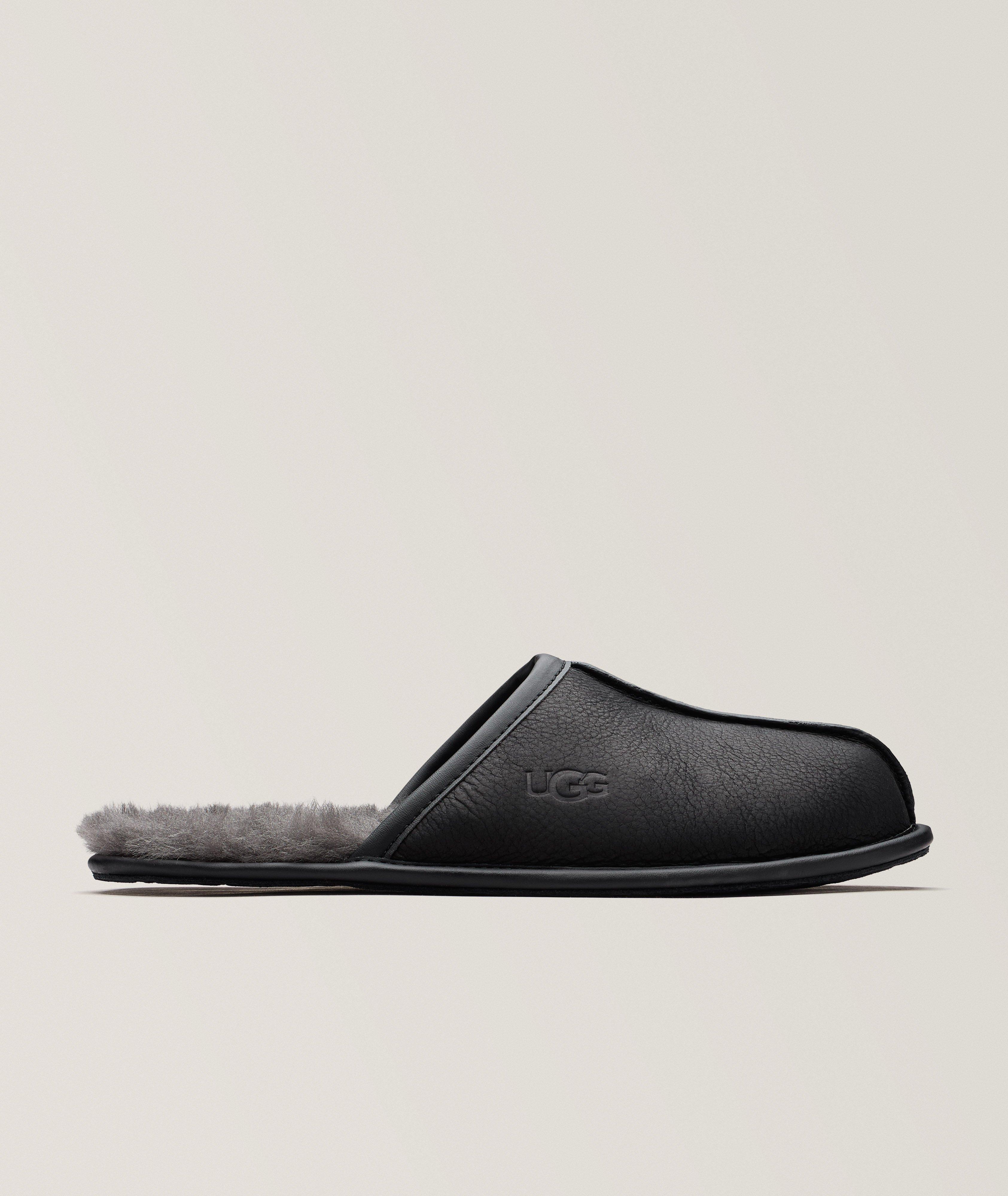 UGG BLK NUBUCK SCUFF SHEARLING SLIPPER image 0