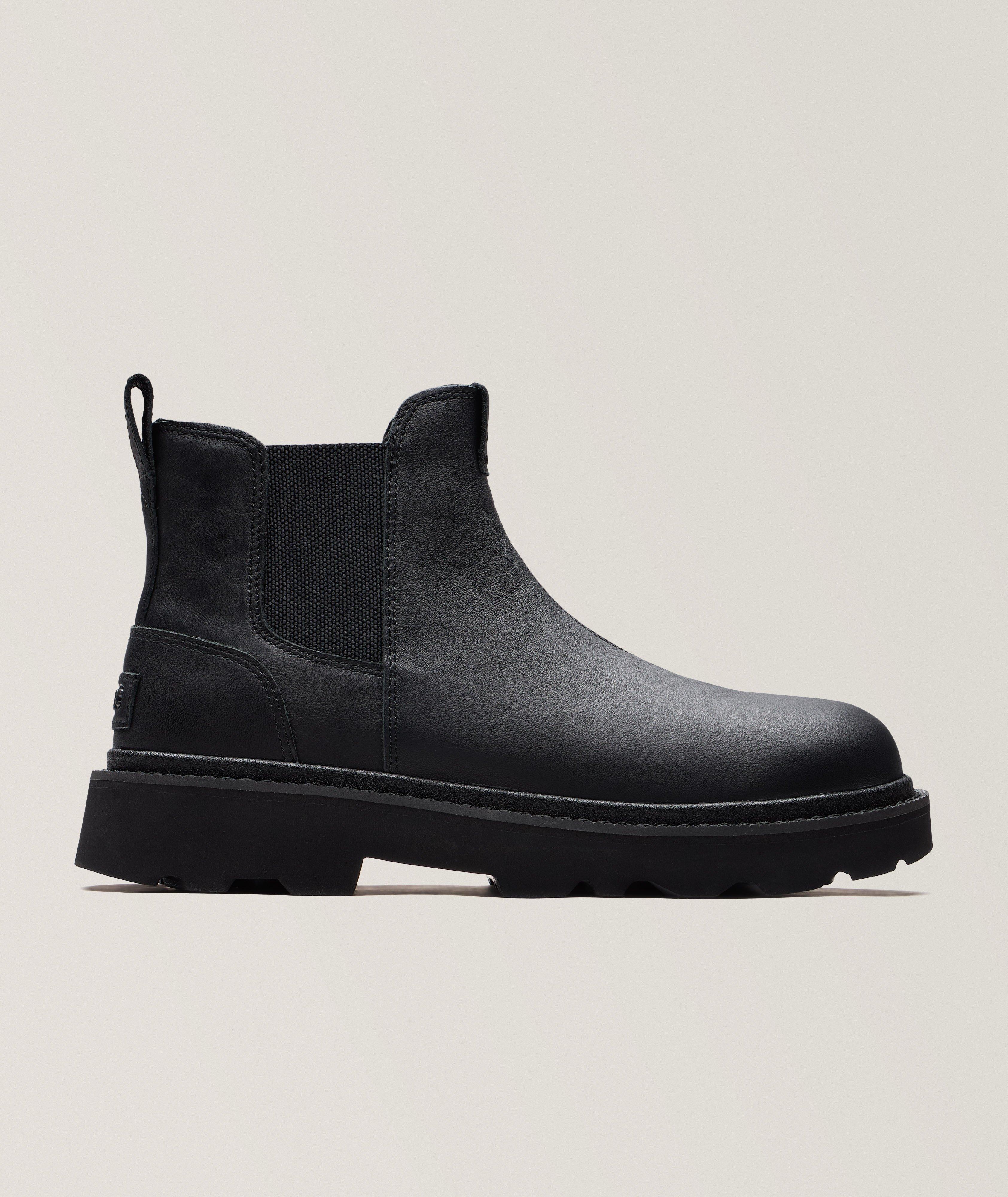 UGG BLK LTHR LUG CHELSEA BOOT image 0