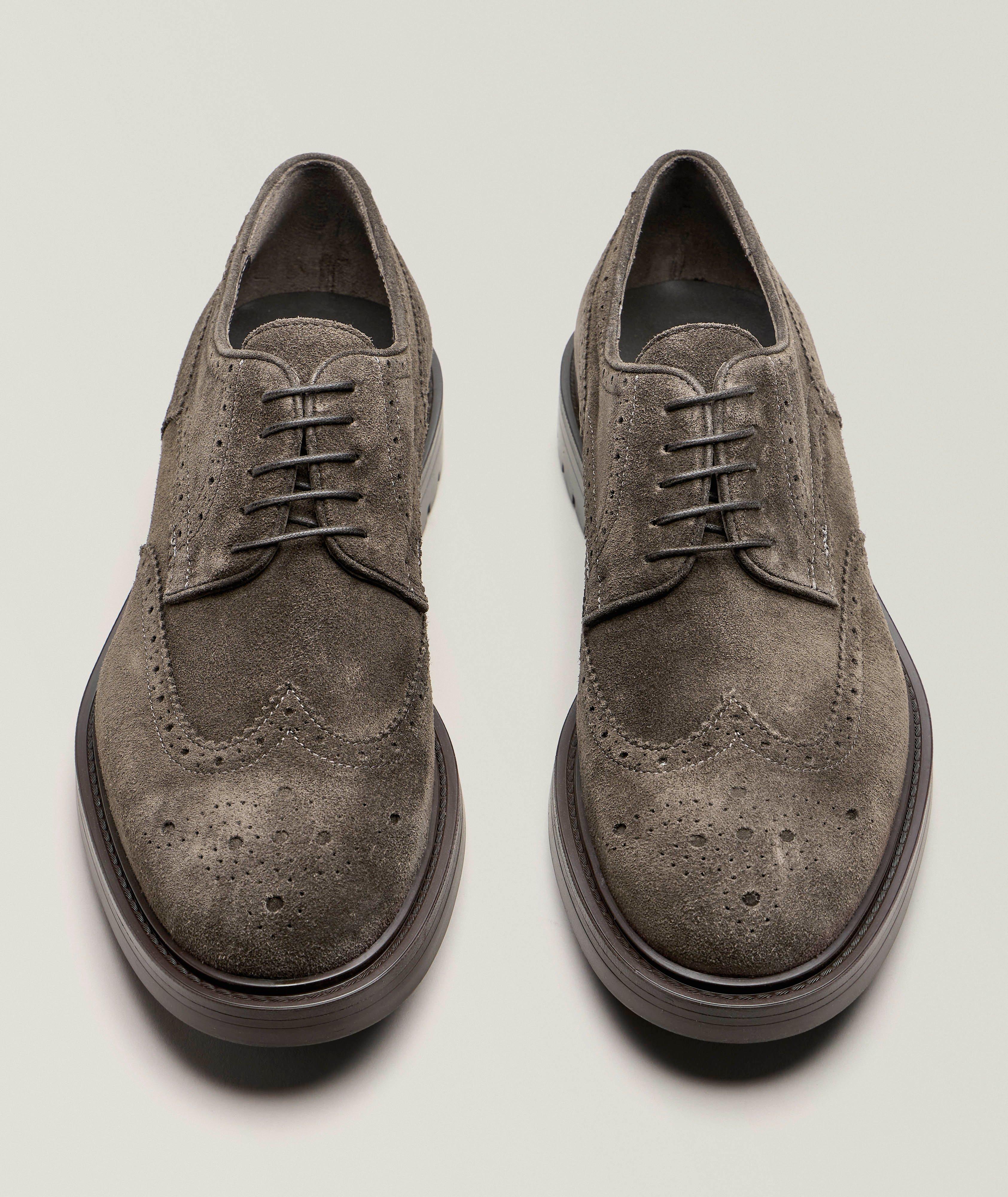 Suede Wingtip Brogue Derbies image 1