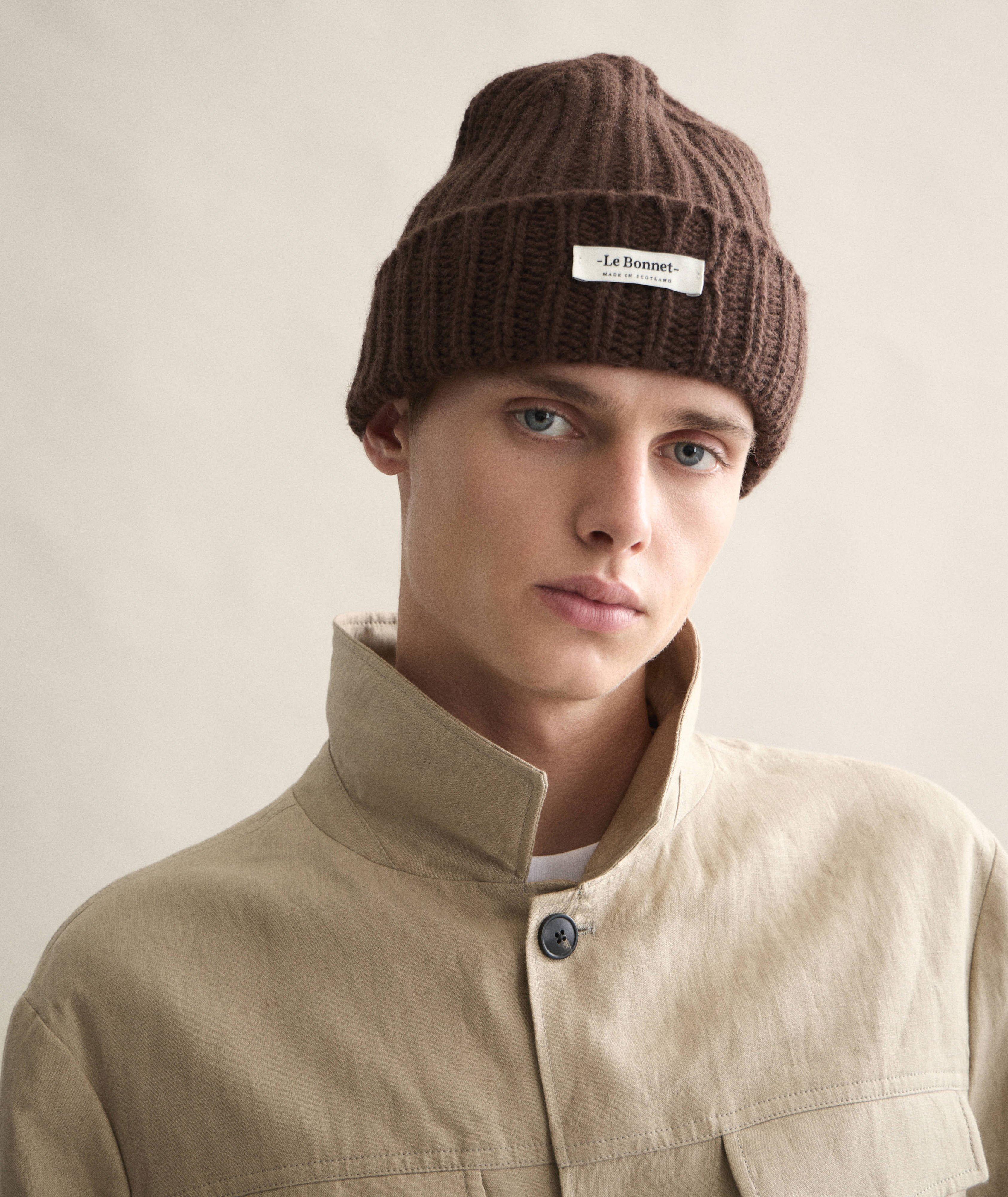 Tuque en laine d’agneau et en angora image 1