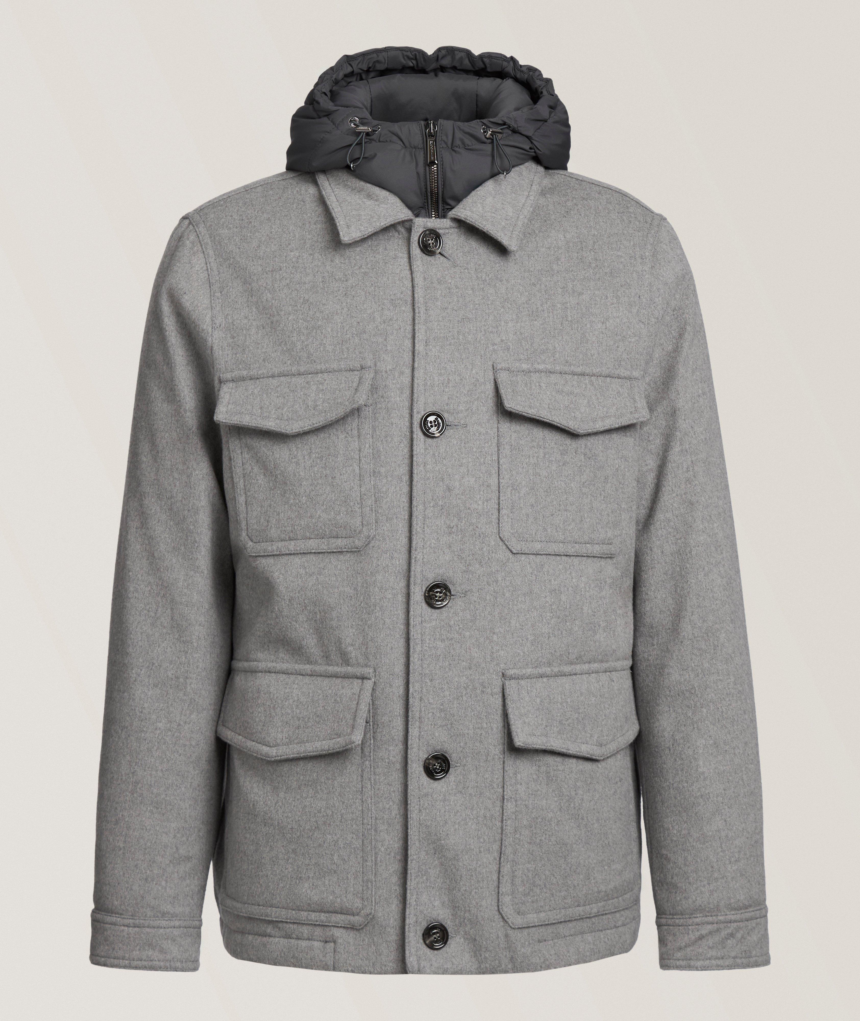Wool-Blend Hooded Field Jacket  image 0