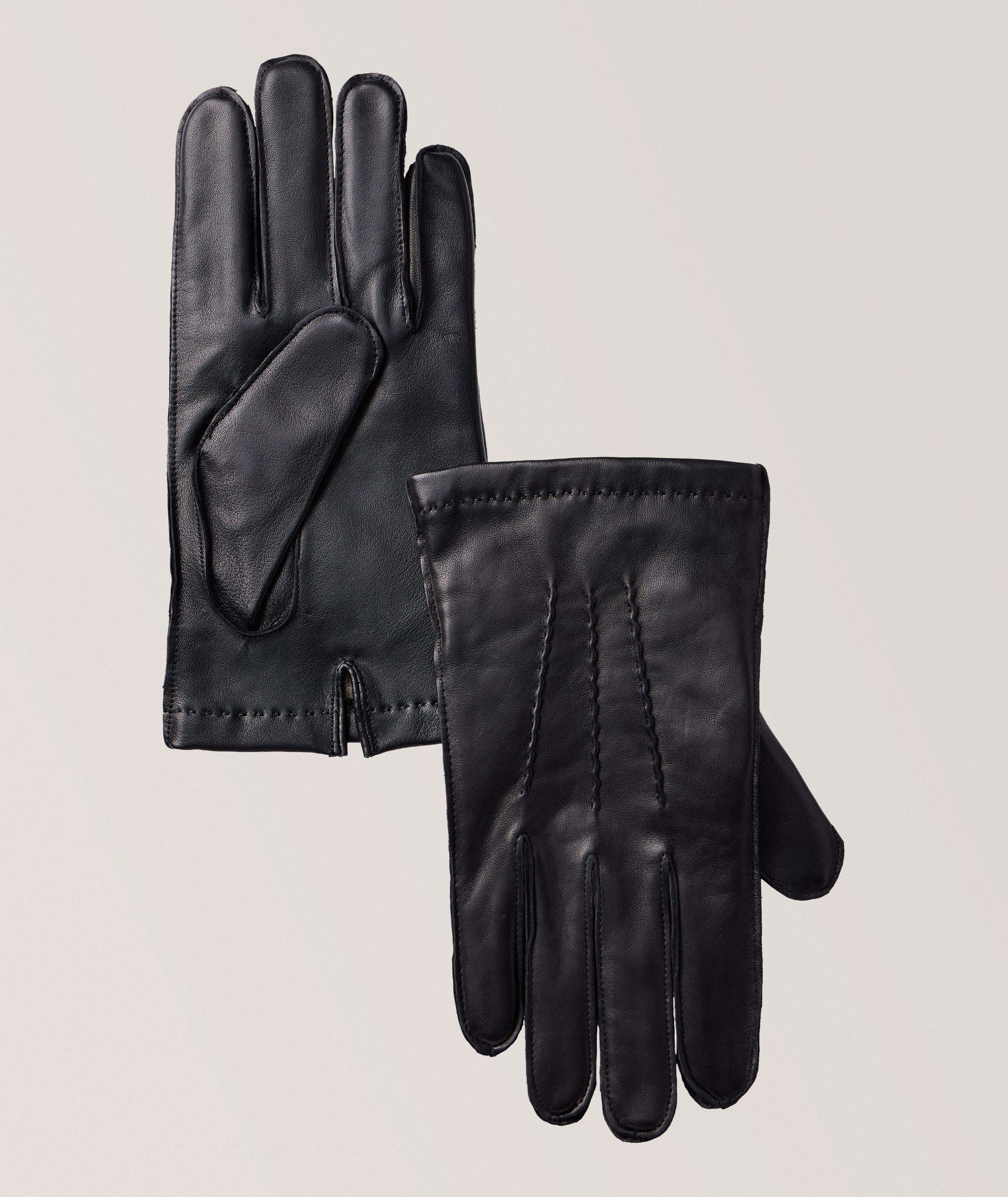 Cashmere-Lined Leather Gloves image 0