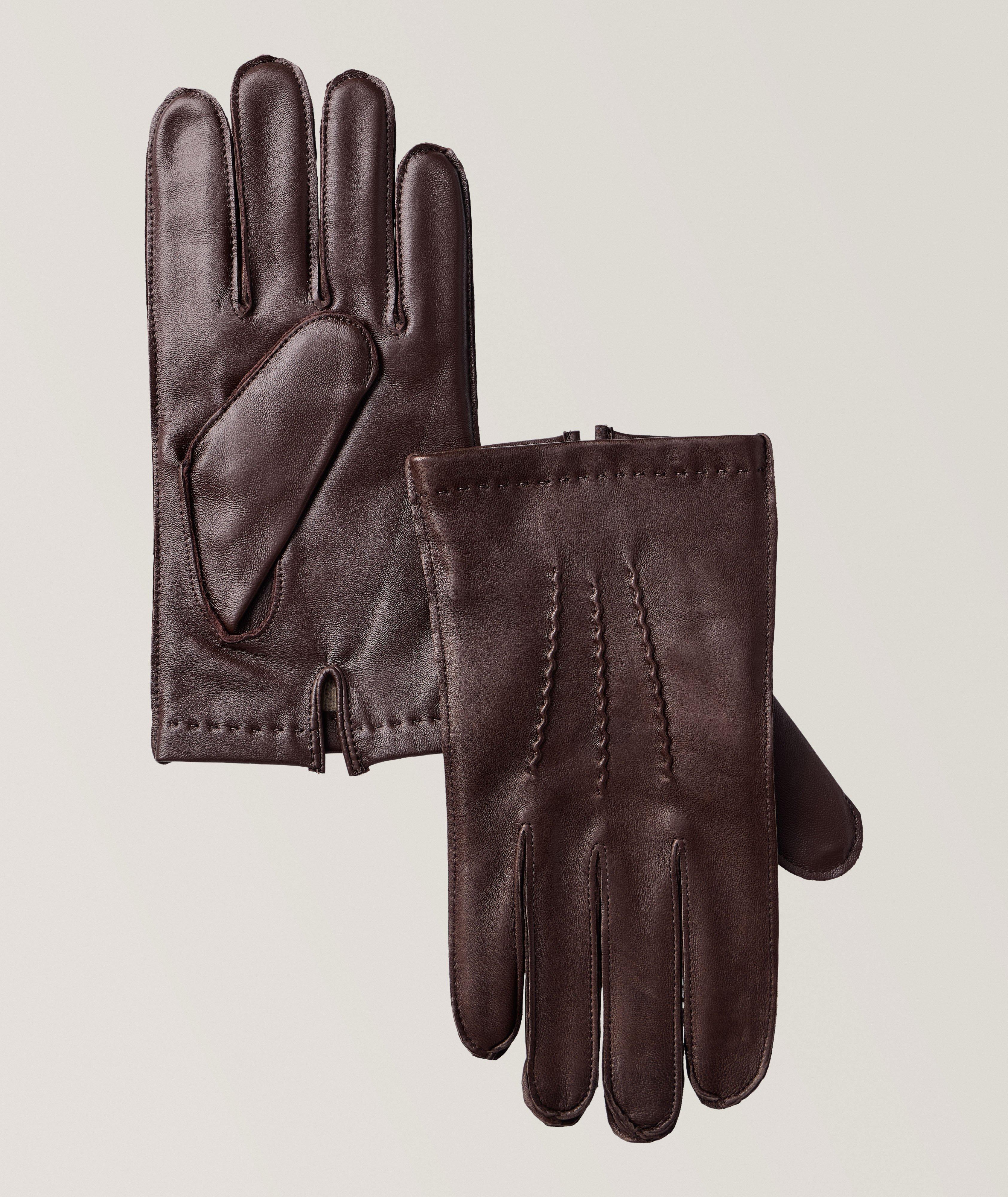 Cashmere-Lined Leather Gloves image 0