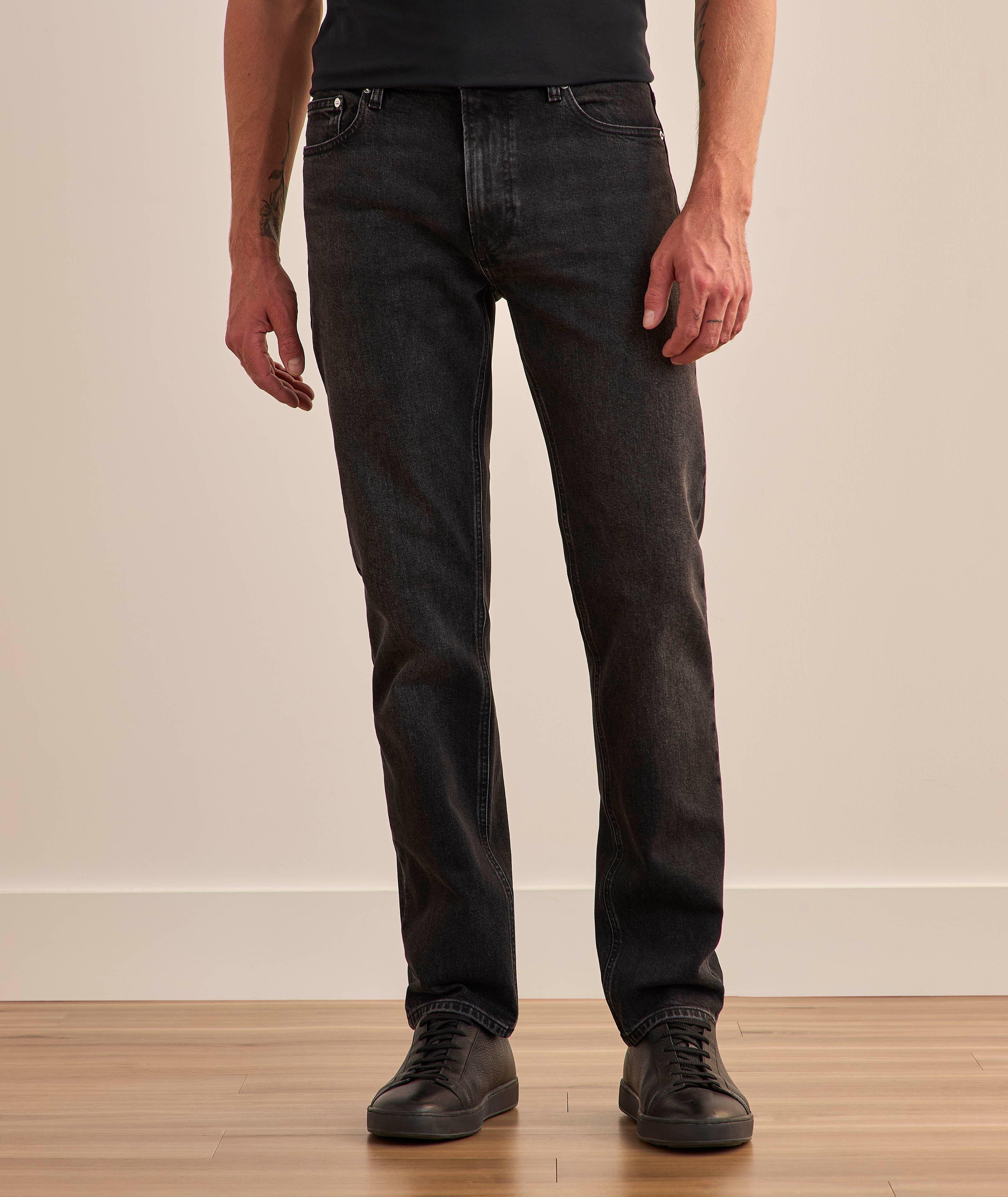 Jean droit moderne en coton stretch image 1