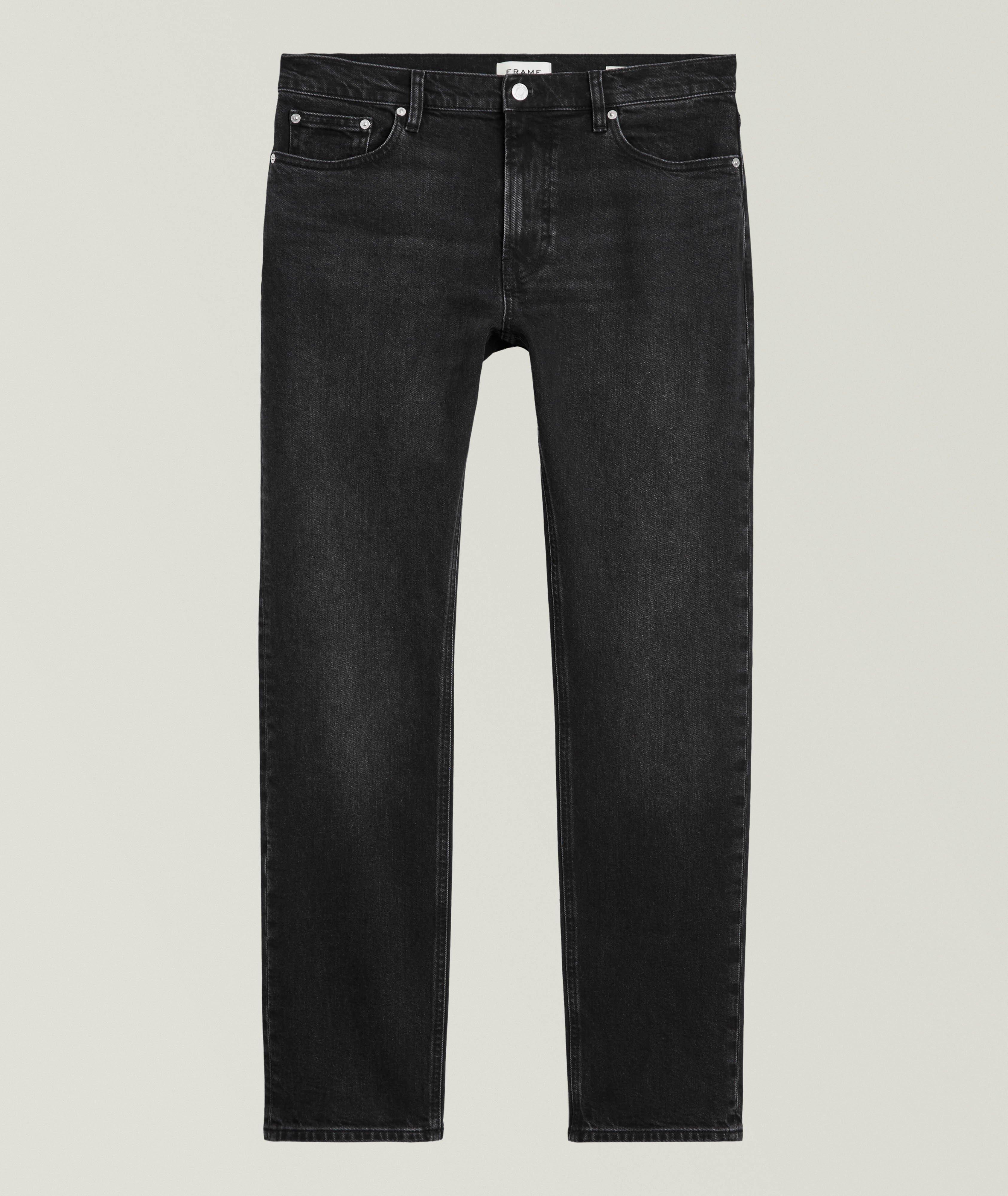 Jean droit moderne en coton stretch image 0