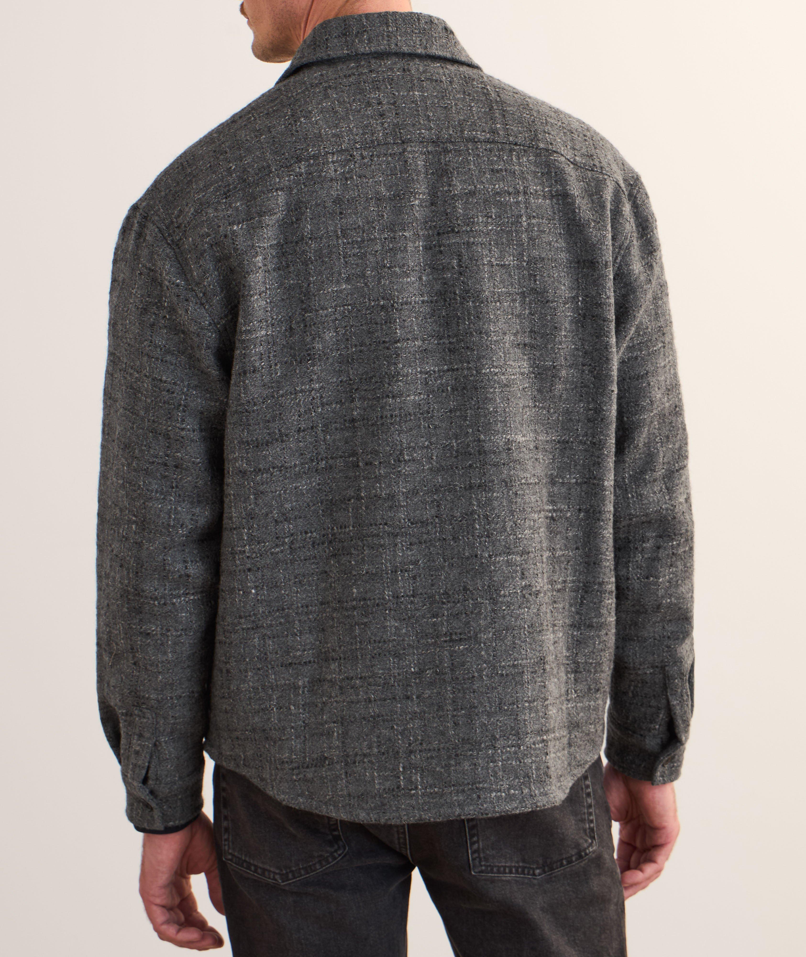 Surchemise en tweed mélangé laine image 2