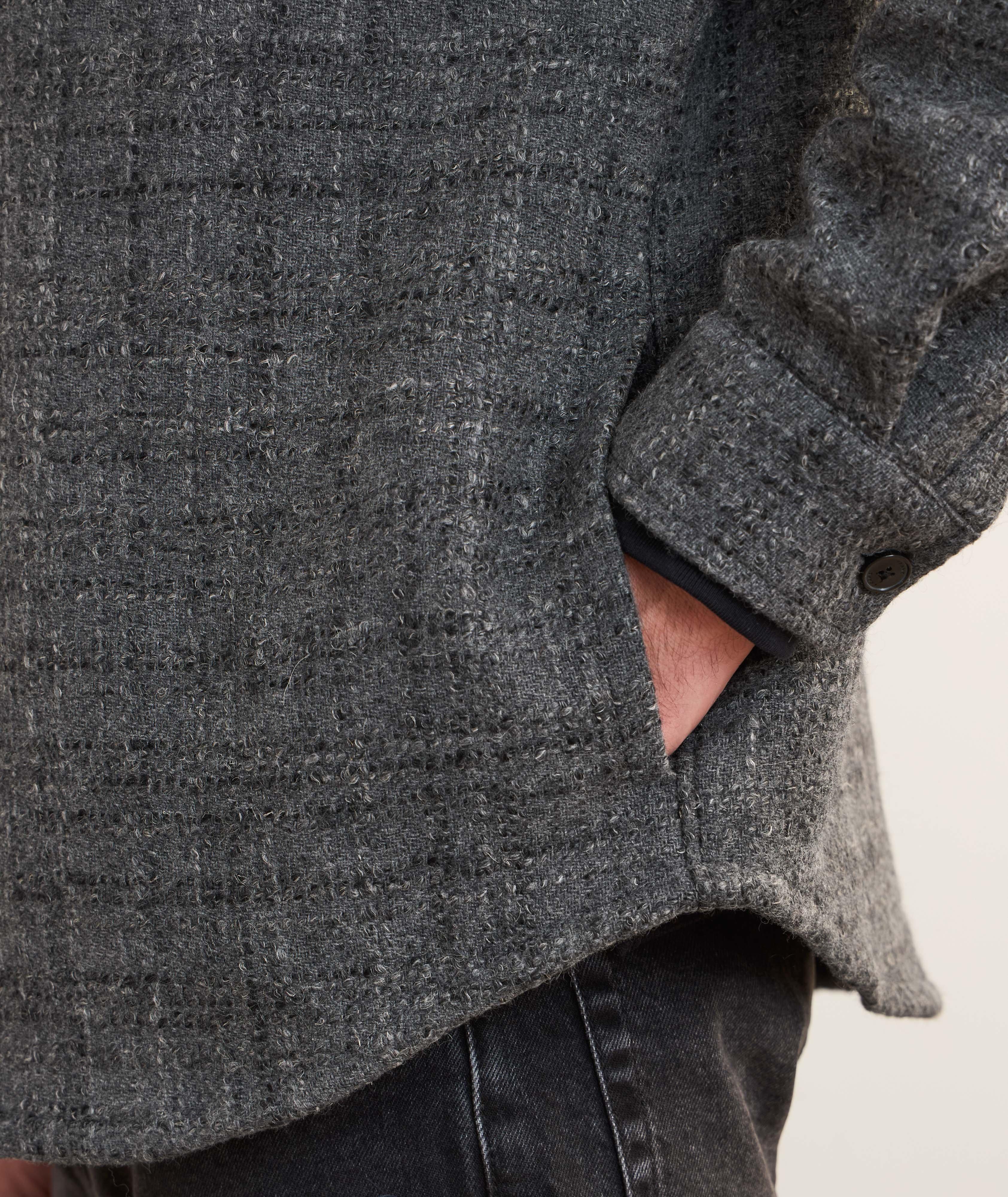 Surchemise en tweed mélangé laine image 3