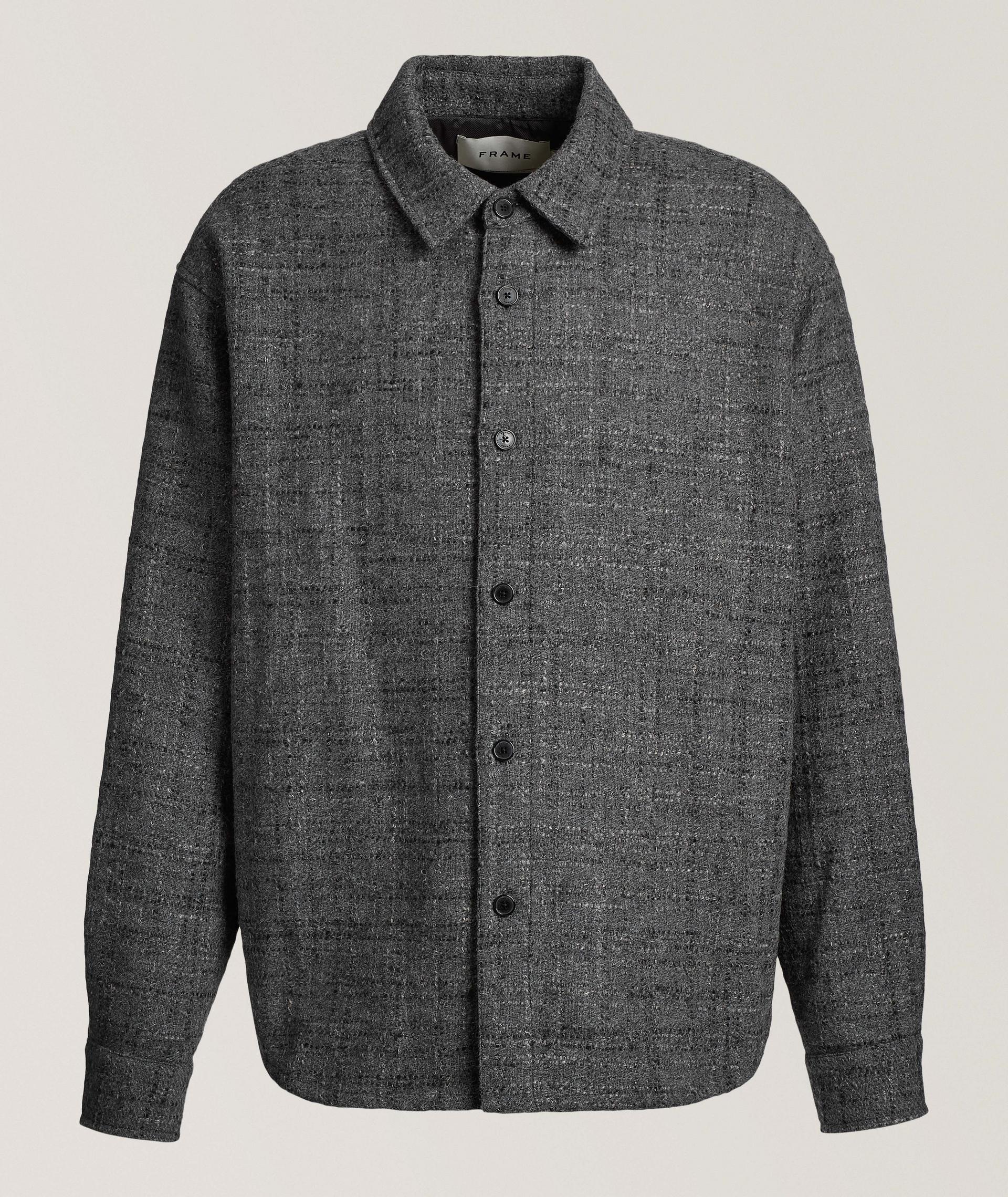 Surchemise en tweed mélangé laine image 0