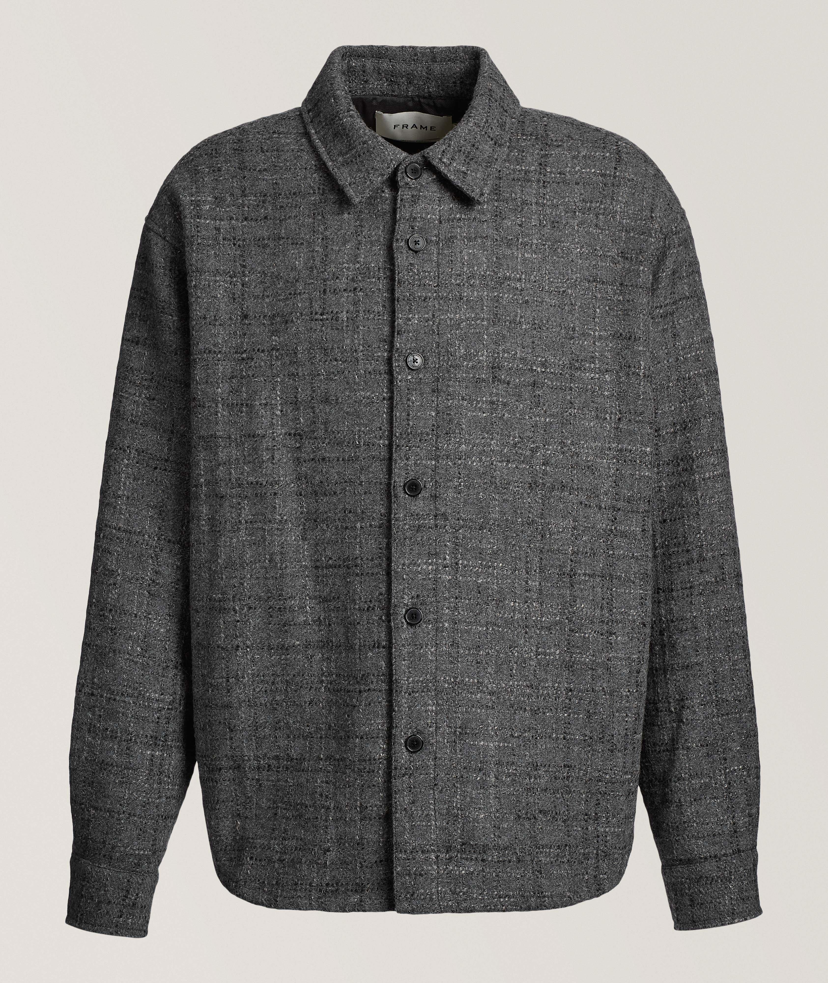 Surchemise en tweed mélangé laine image 0