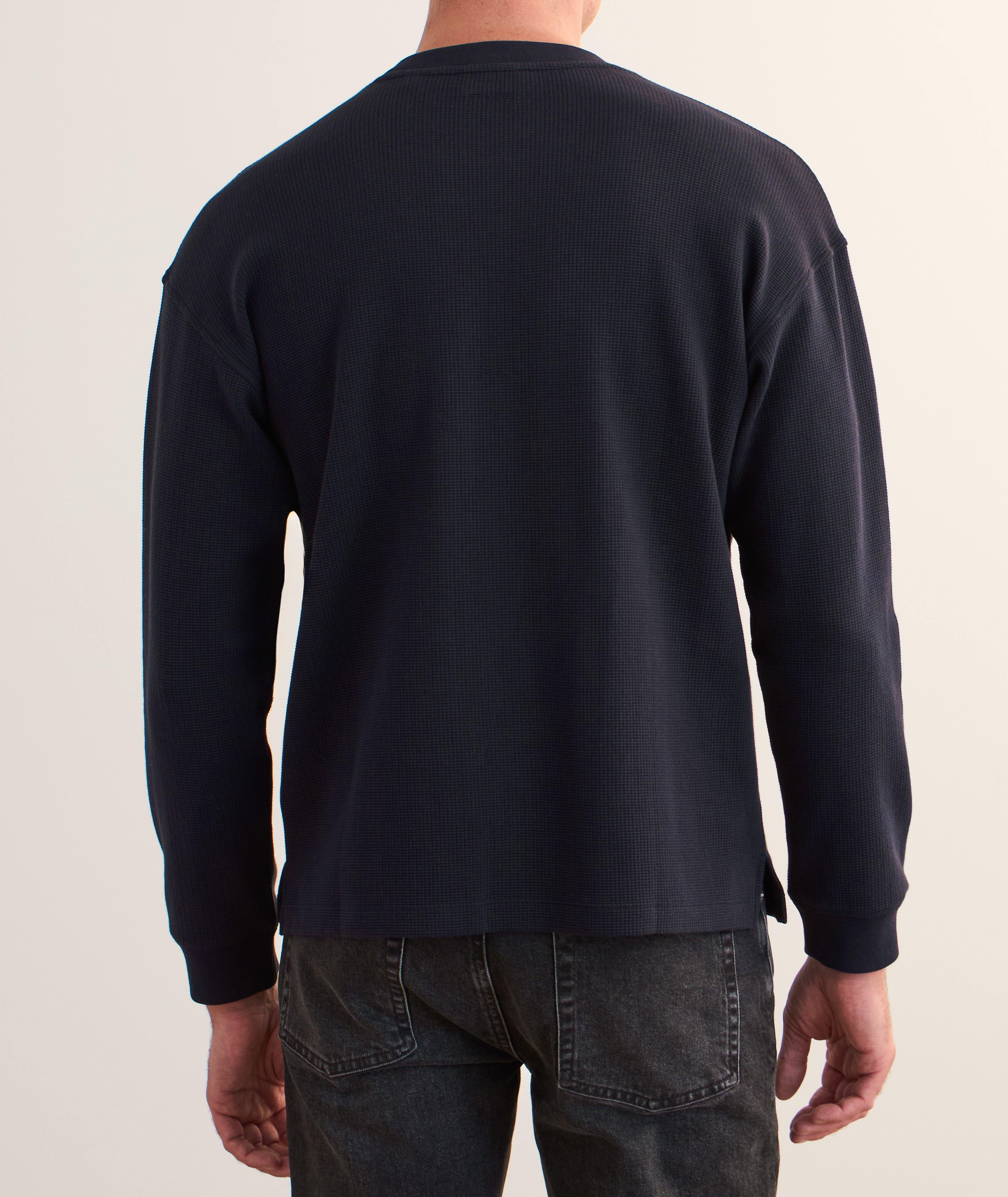 Waffle Knit Crewneck Sweater image 2
