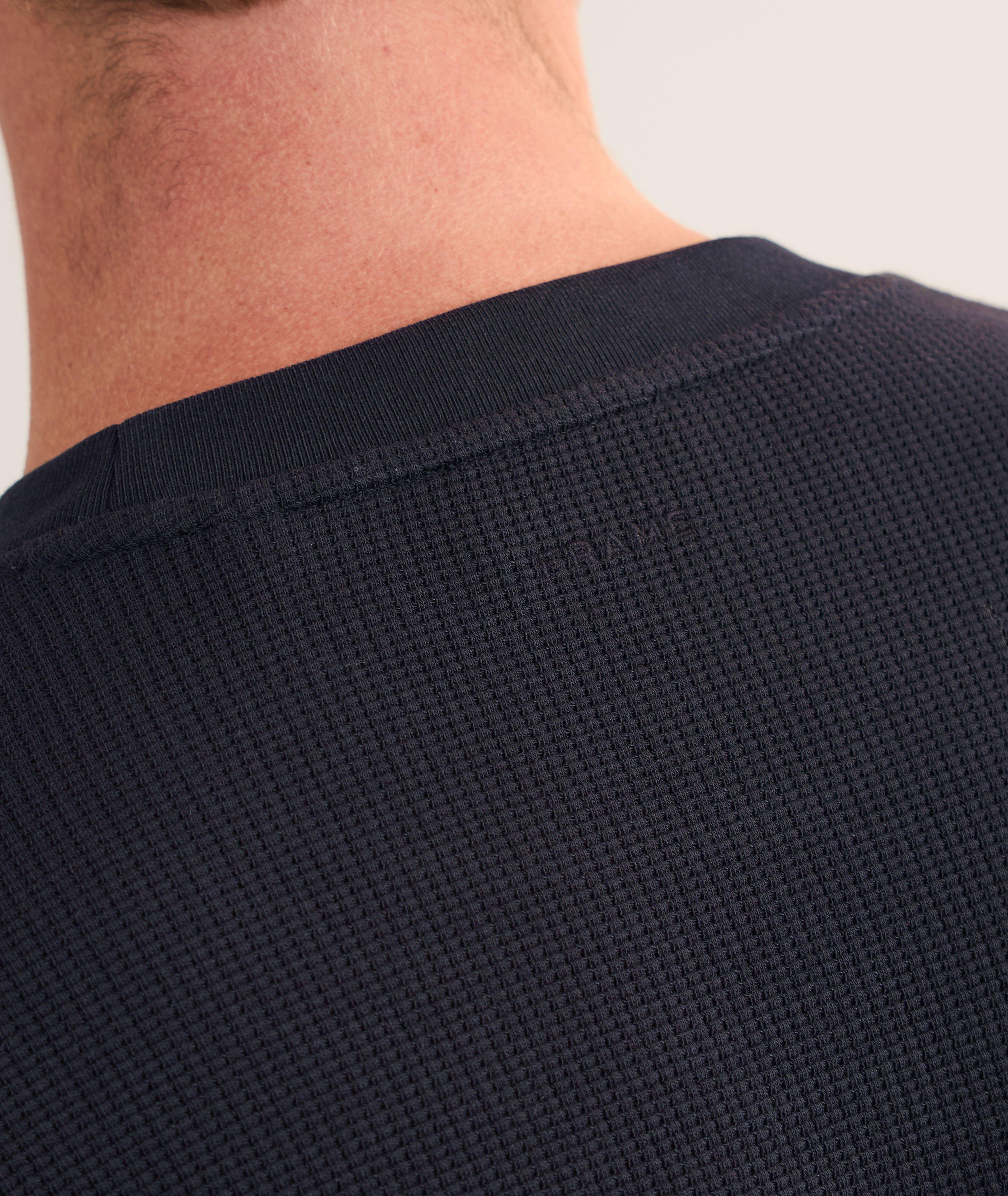 Waffle Knit Crewneck Sweater image 3