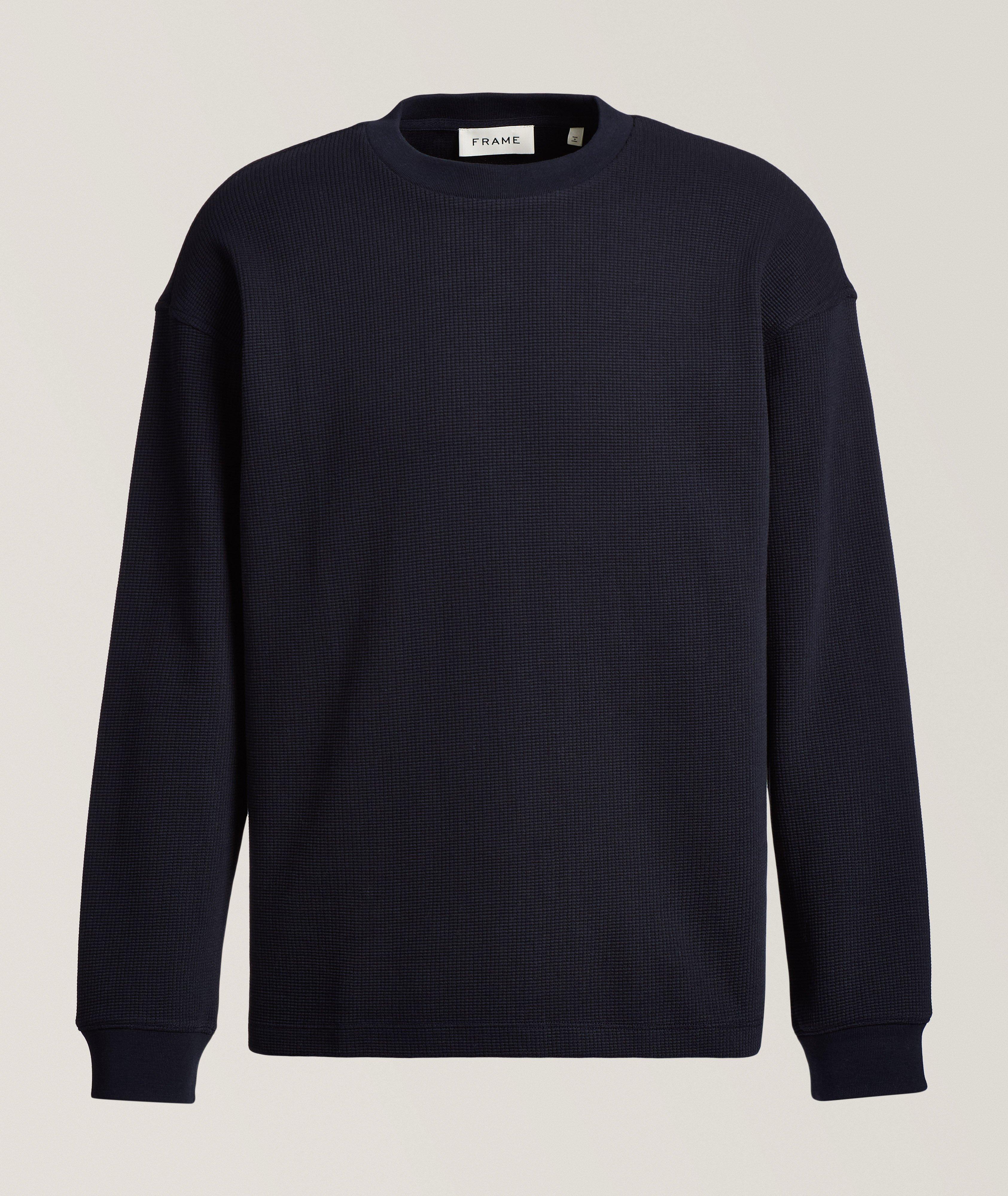 Waffle Knit Crewneck Sweater image 0