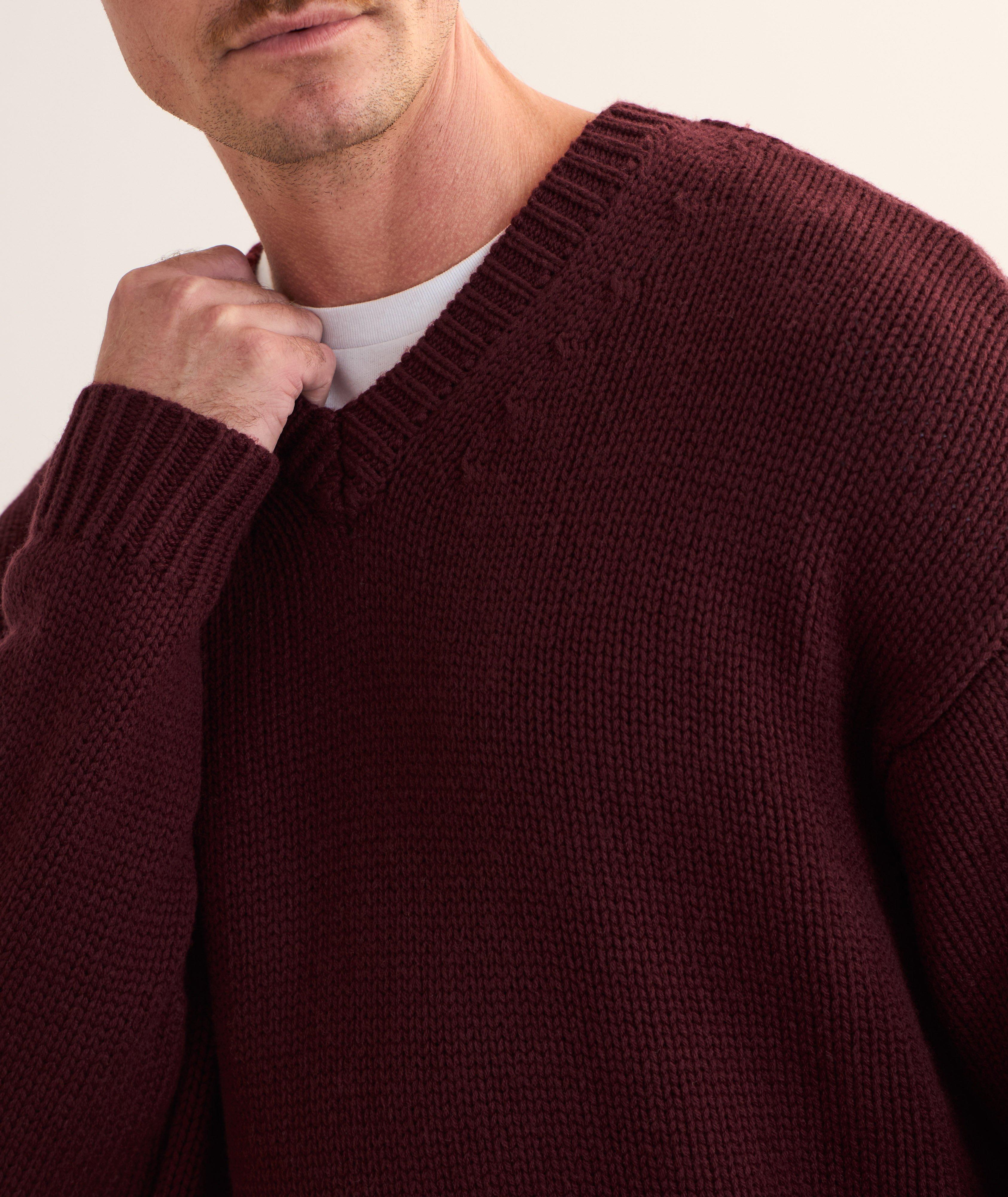 Wool-Cashmere V-Neck Sweater image 3