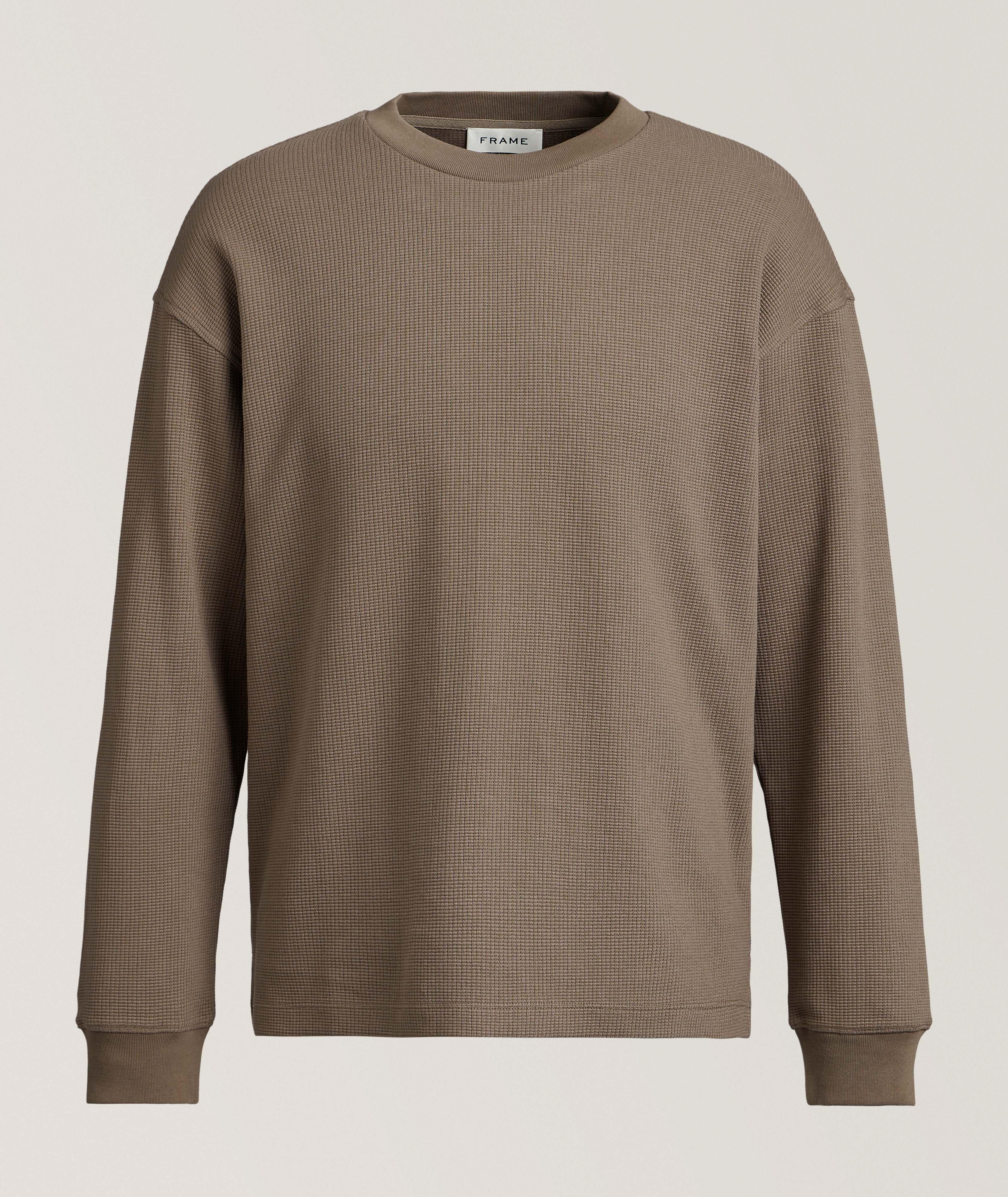 Waffle Knit Crewneck Sweater image 0