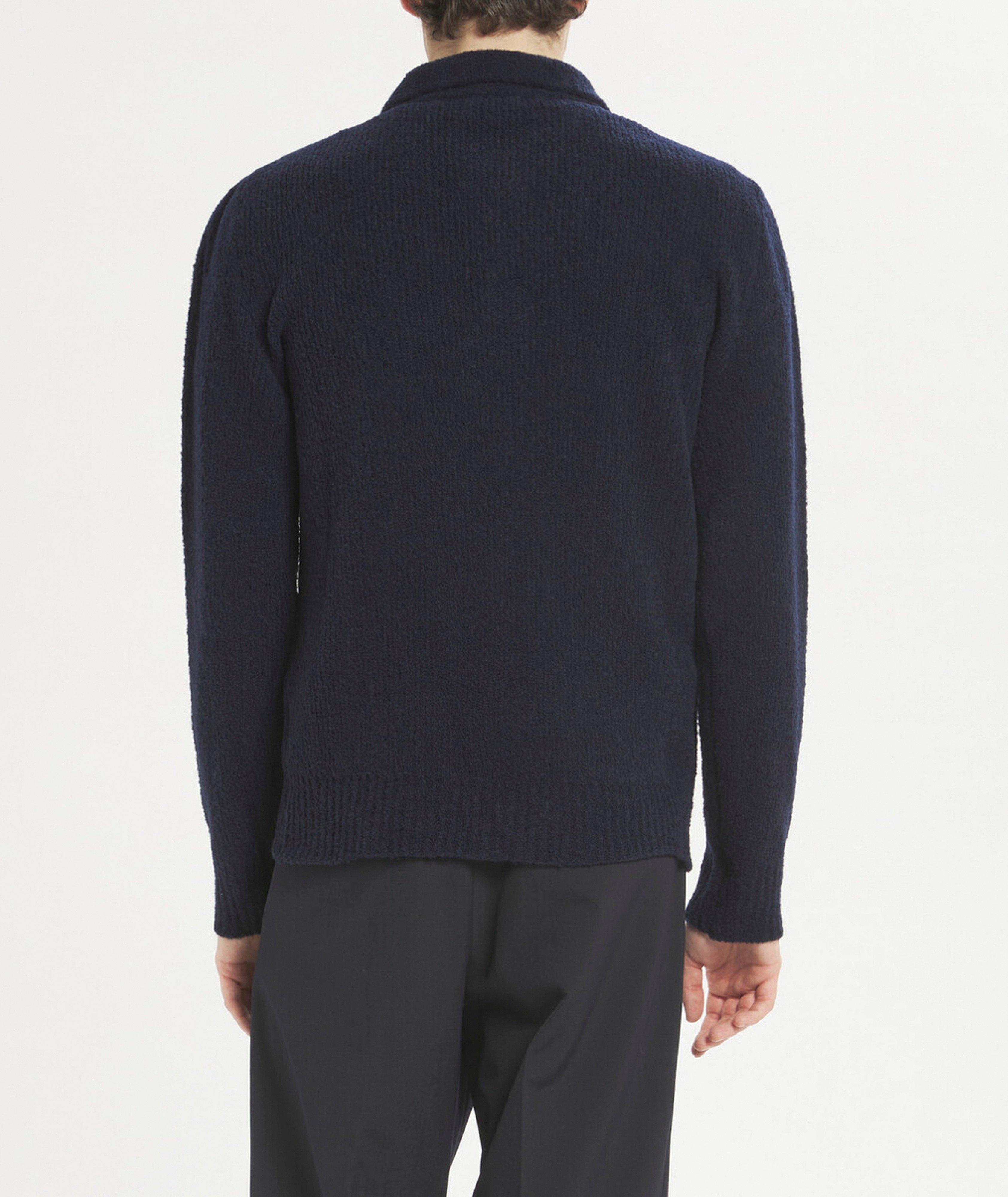 Wool-Blend Bouclé Polo Sweater image 4