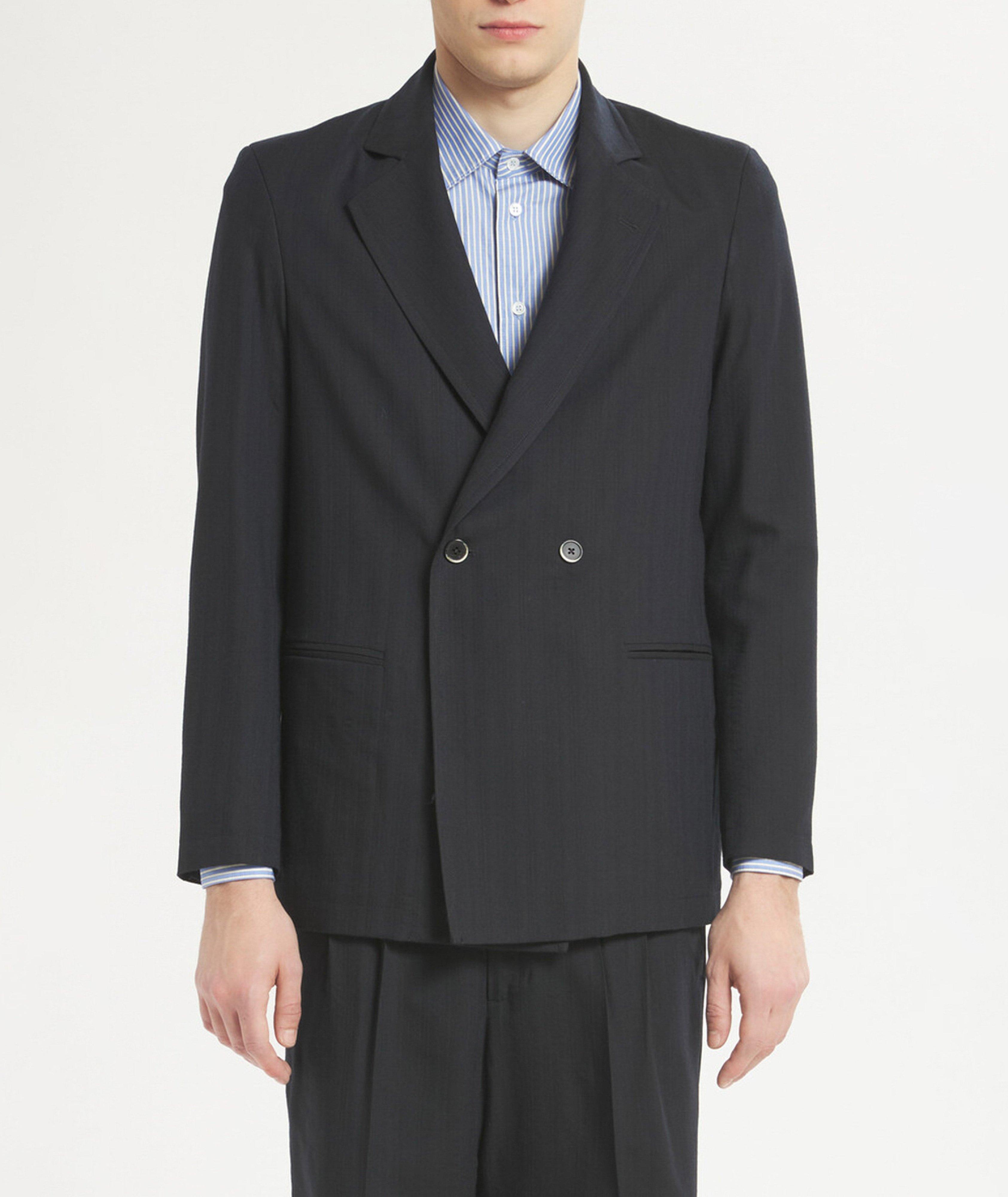 Double-Breasted Wool-Blend Sport Jacket image 1
