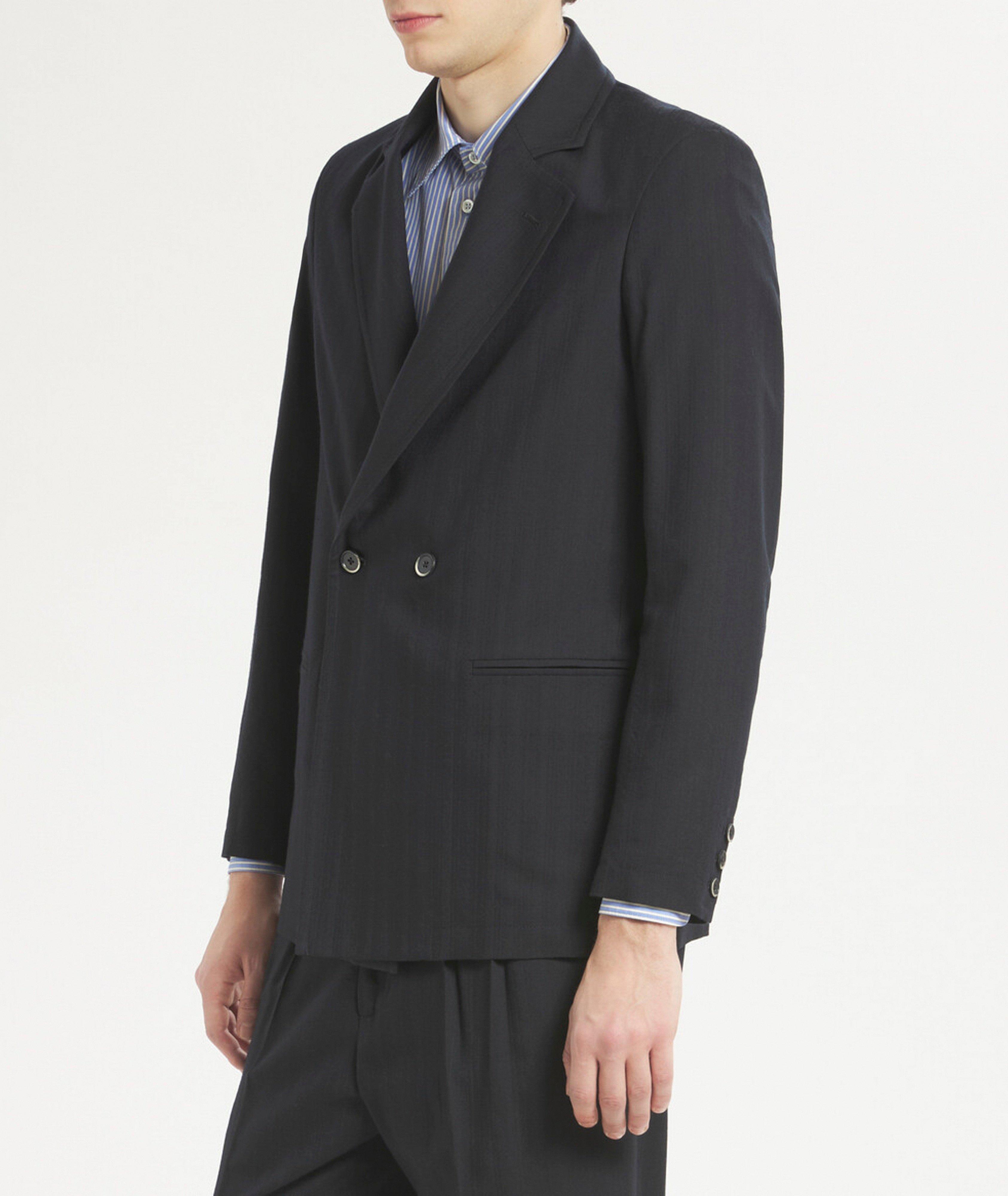 Double-Breasted Wool-Blend Sport Jacket image 3