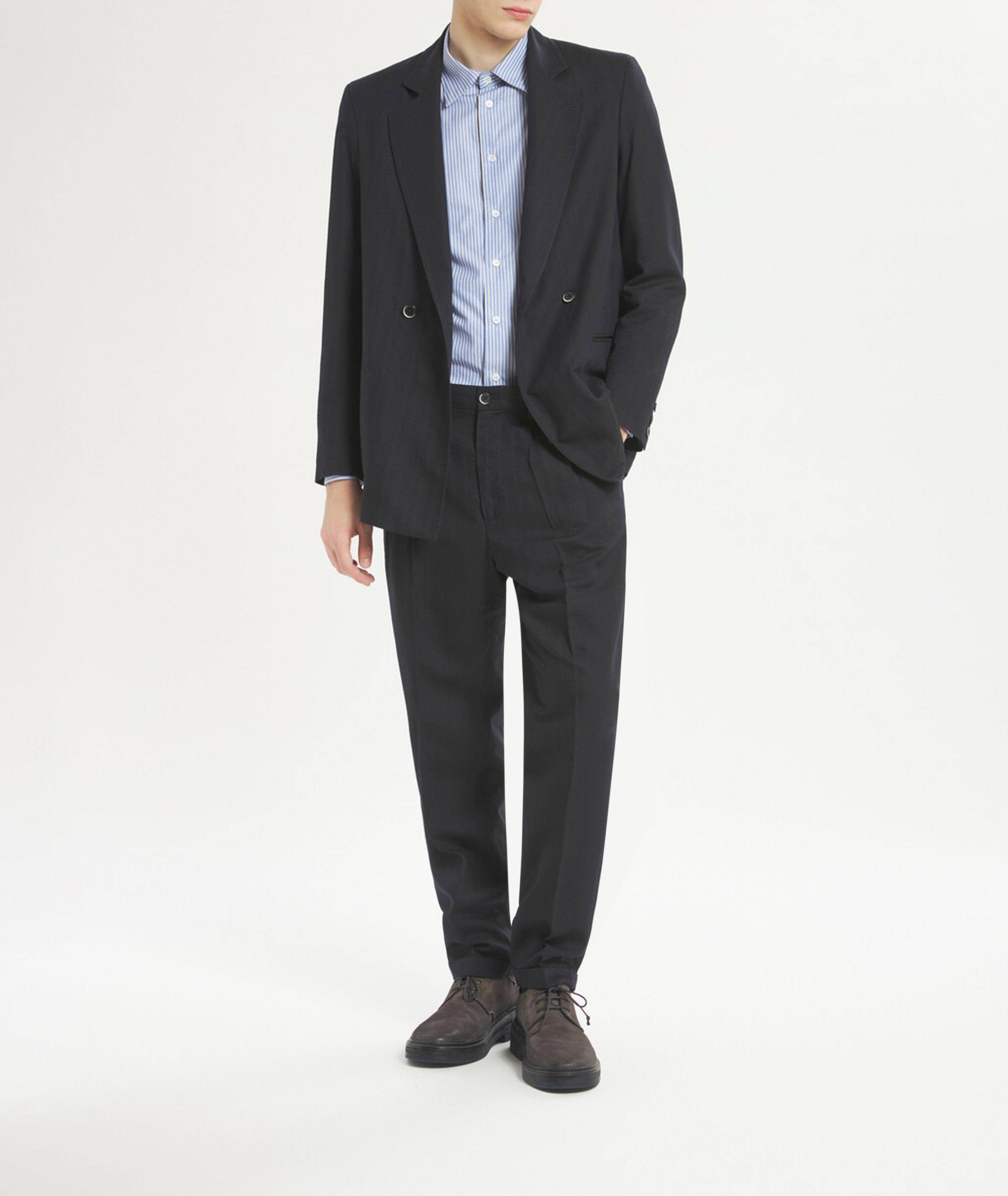 Double-Breasted Wool-Blend Sport Jacket image 5