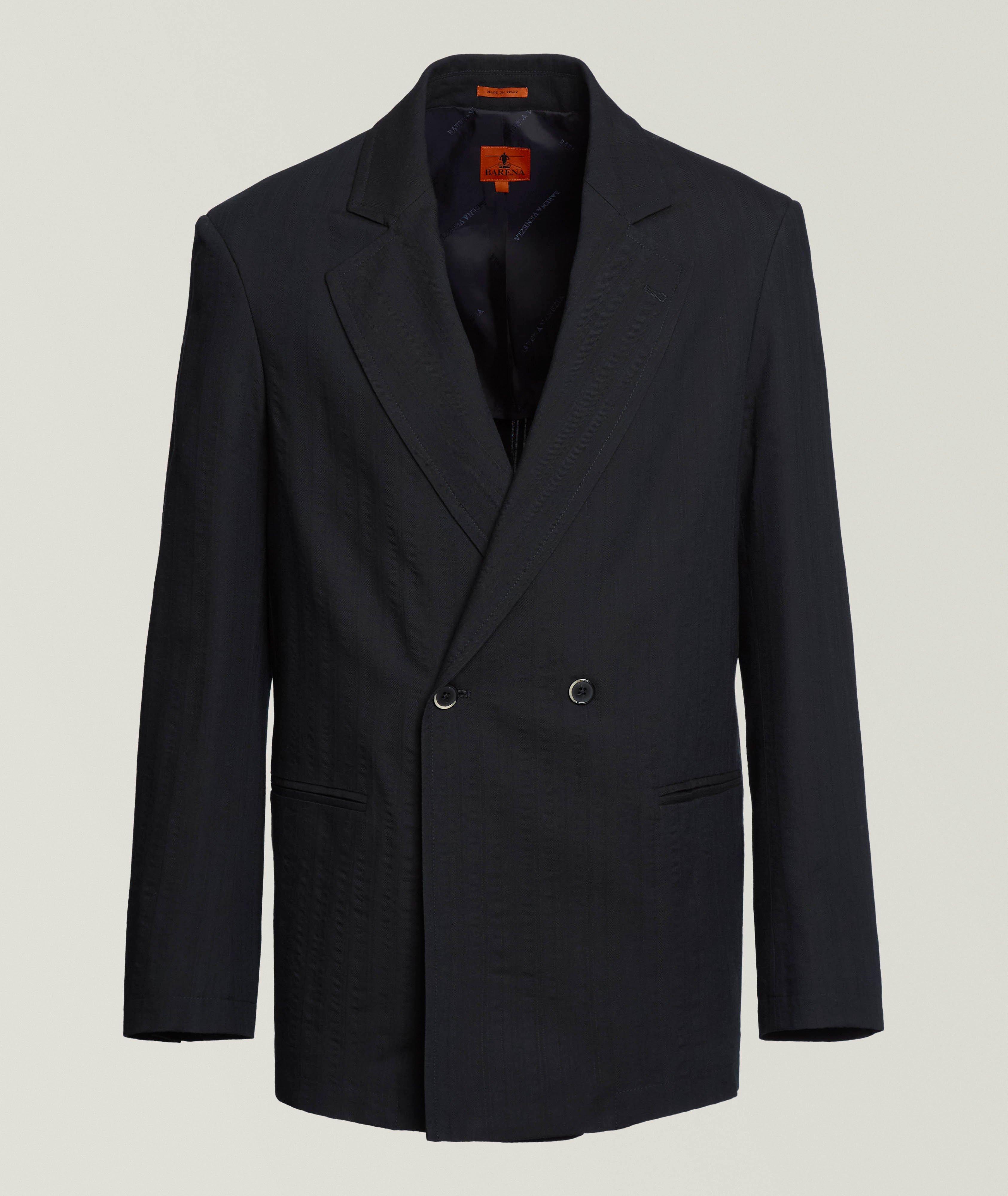 Double-Breasted Wool-Blend Sport Jacket image 0