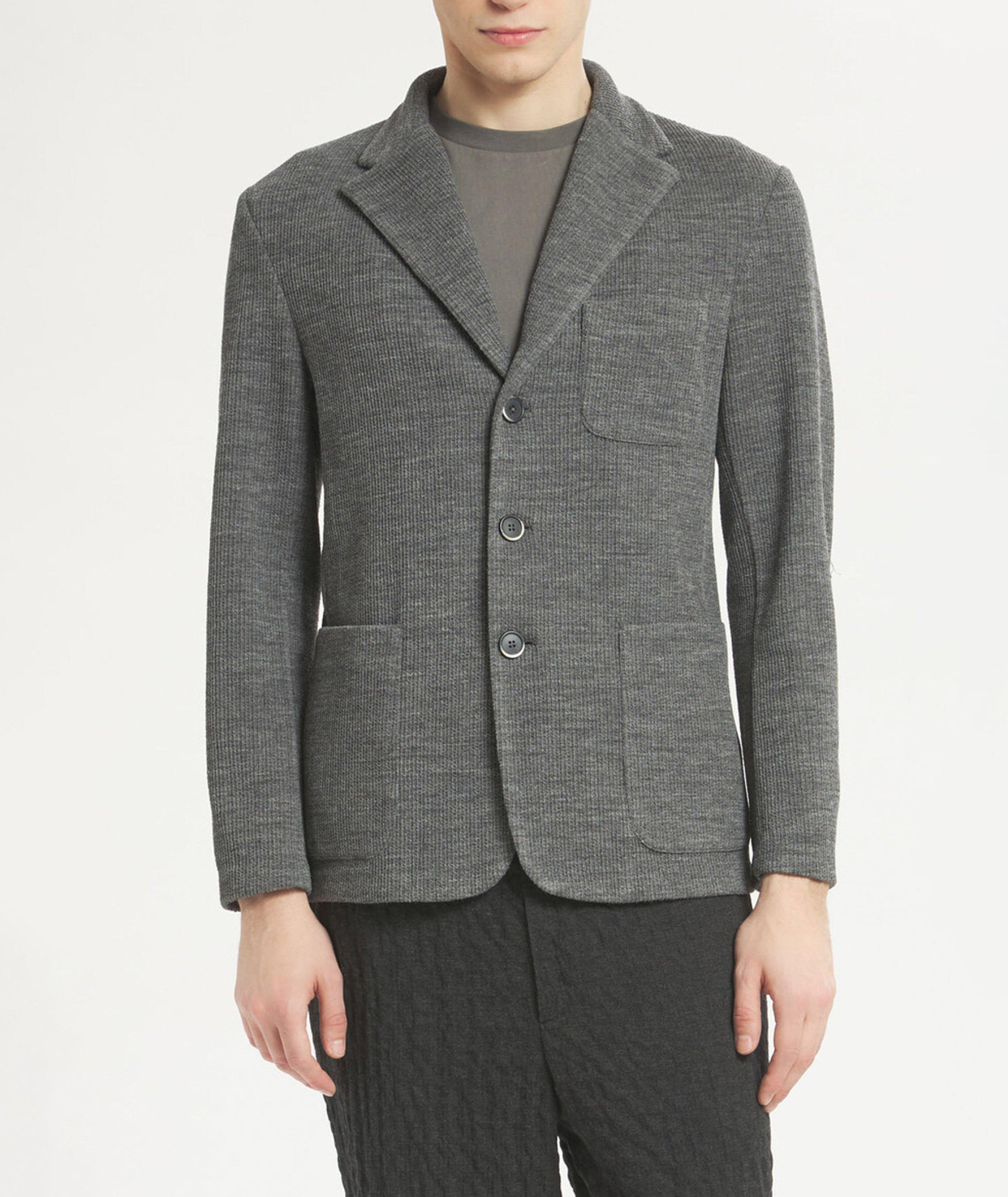 Wool-Blend Ribbed Sport Jacket image 1