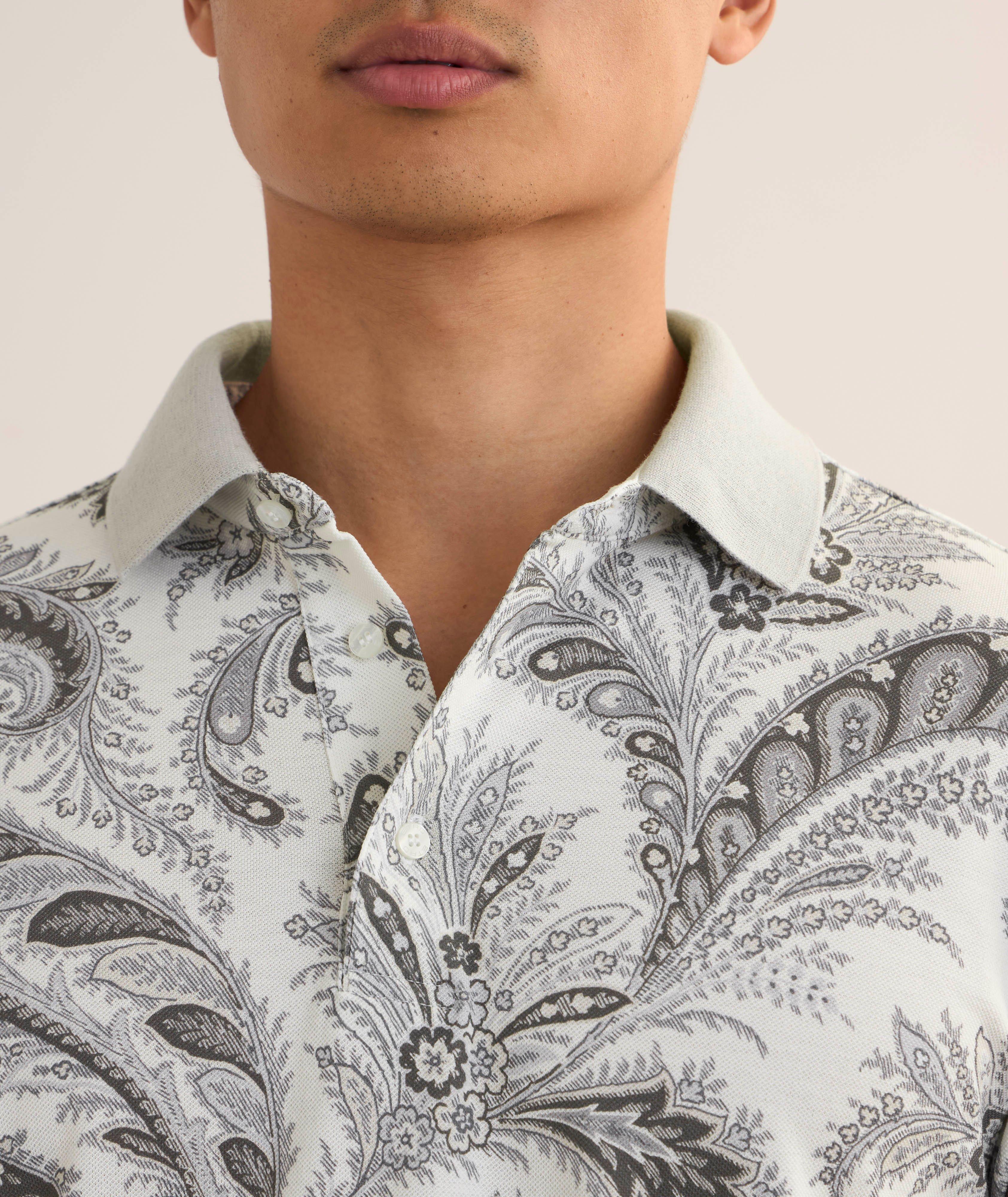 Polo en coton à motif paisley image 4