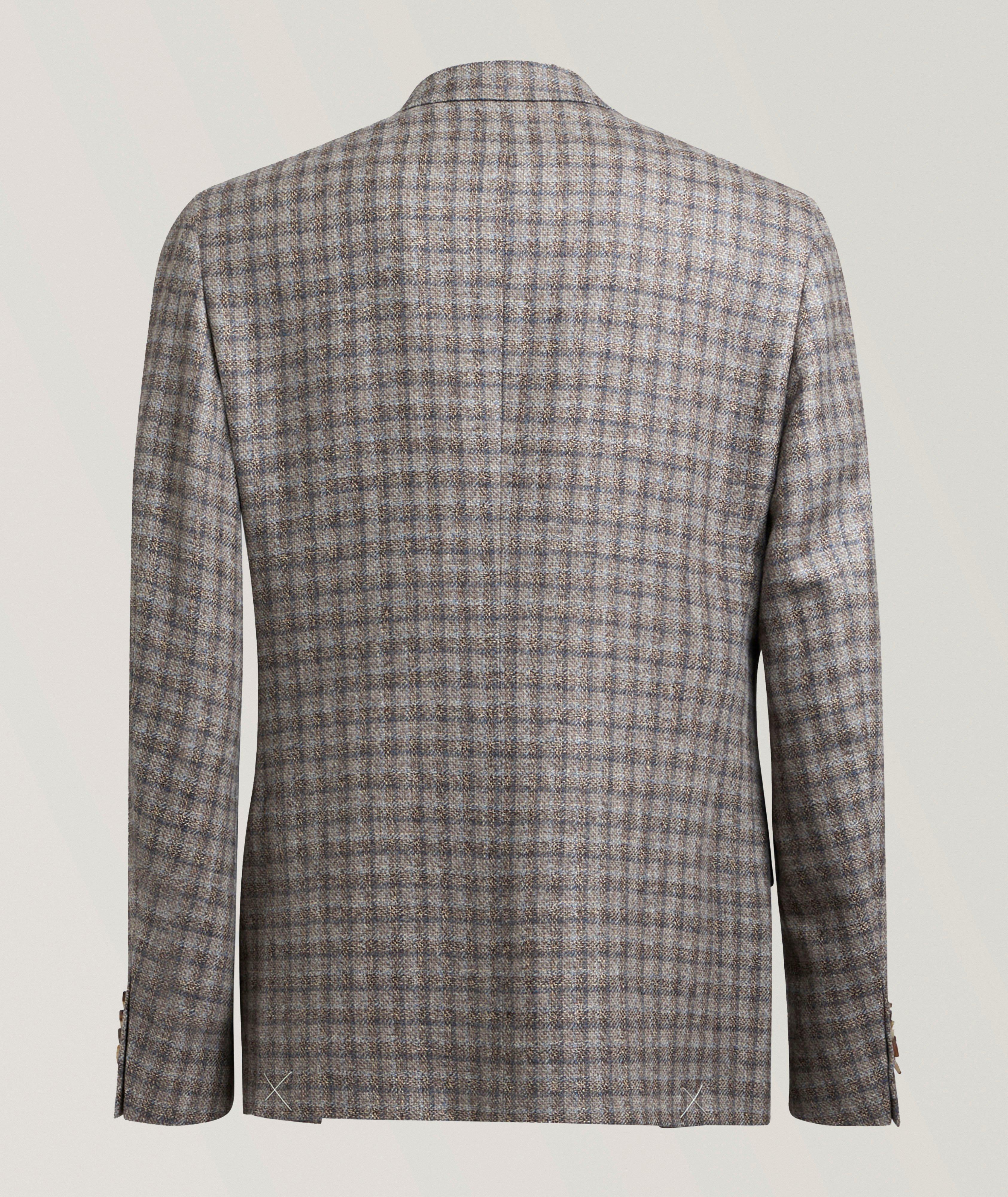 Checked Wool-Linen-Cashmere Sport Jacket image 1