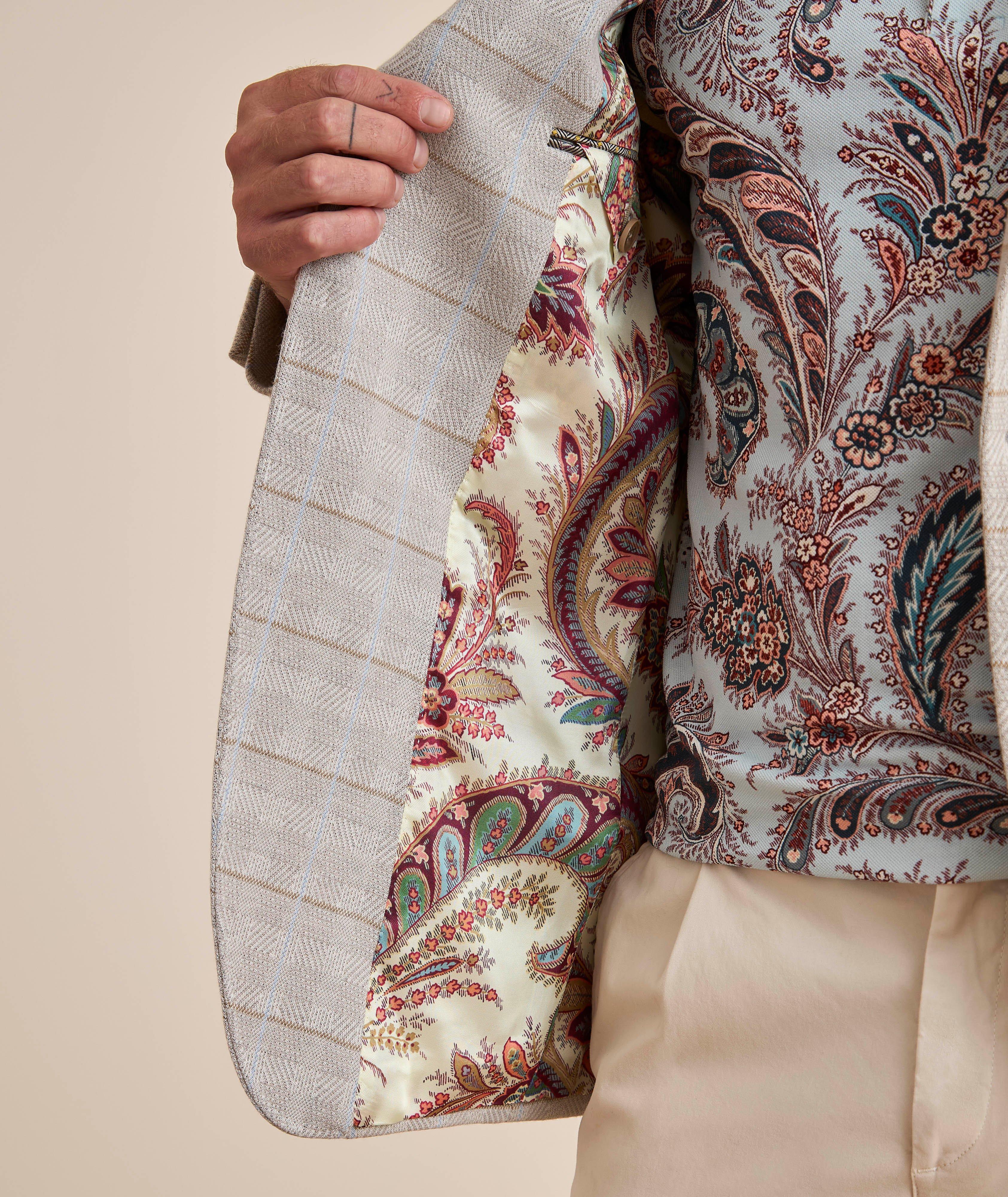 Veston en mélange de coton et de laine à motif quadrillé image 4