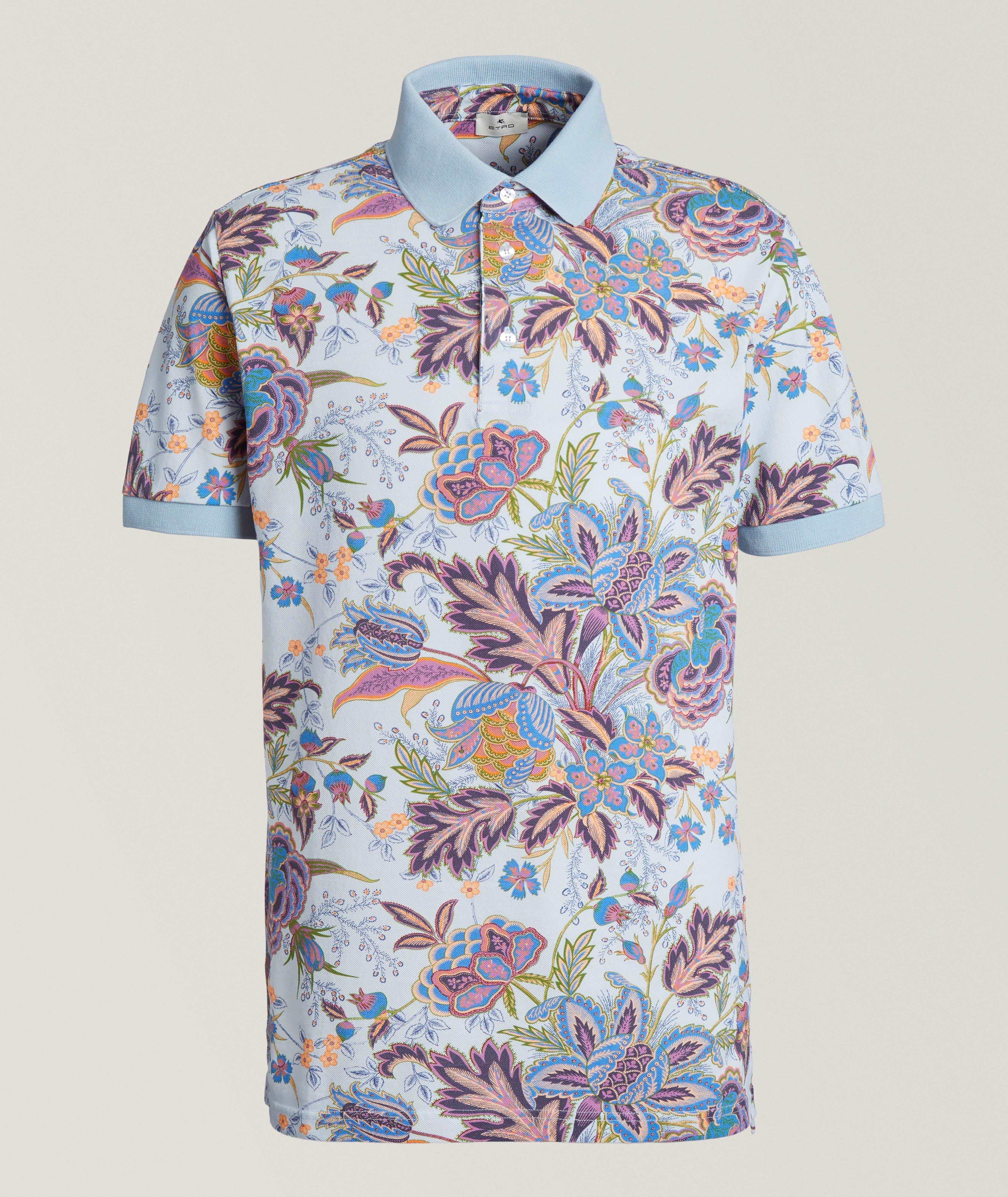 Polo en coton à motif floral image 0