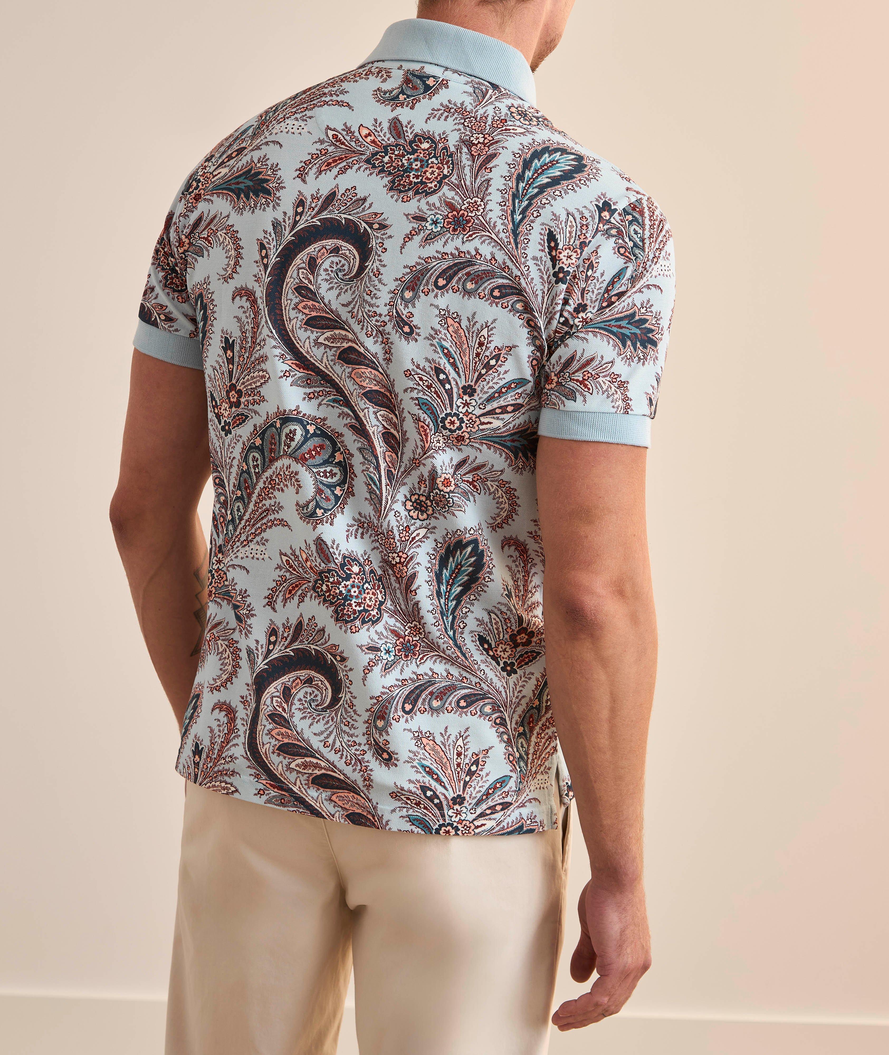 Polo en coton à motif floral image 3