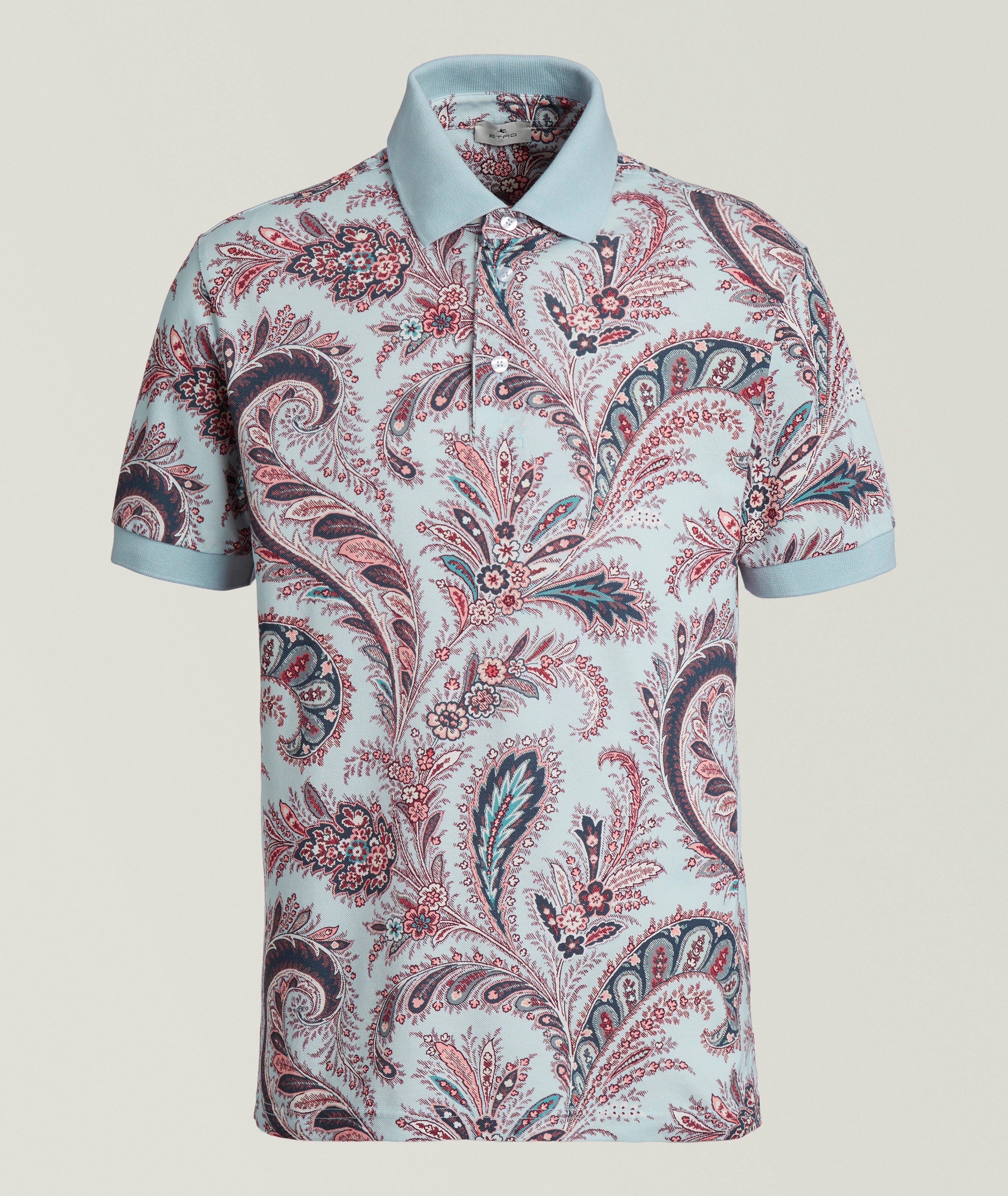 Polo en coton à motif floral image 0