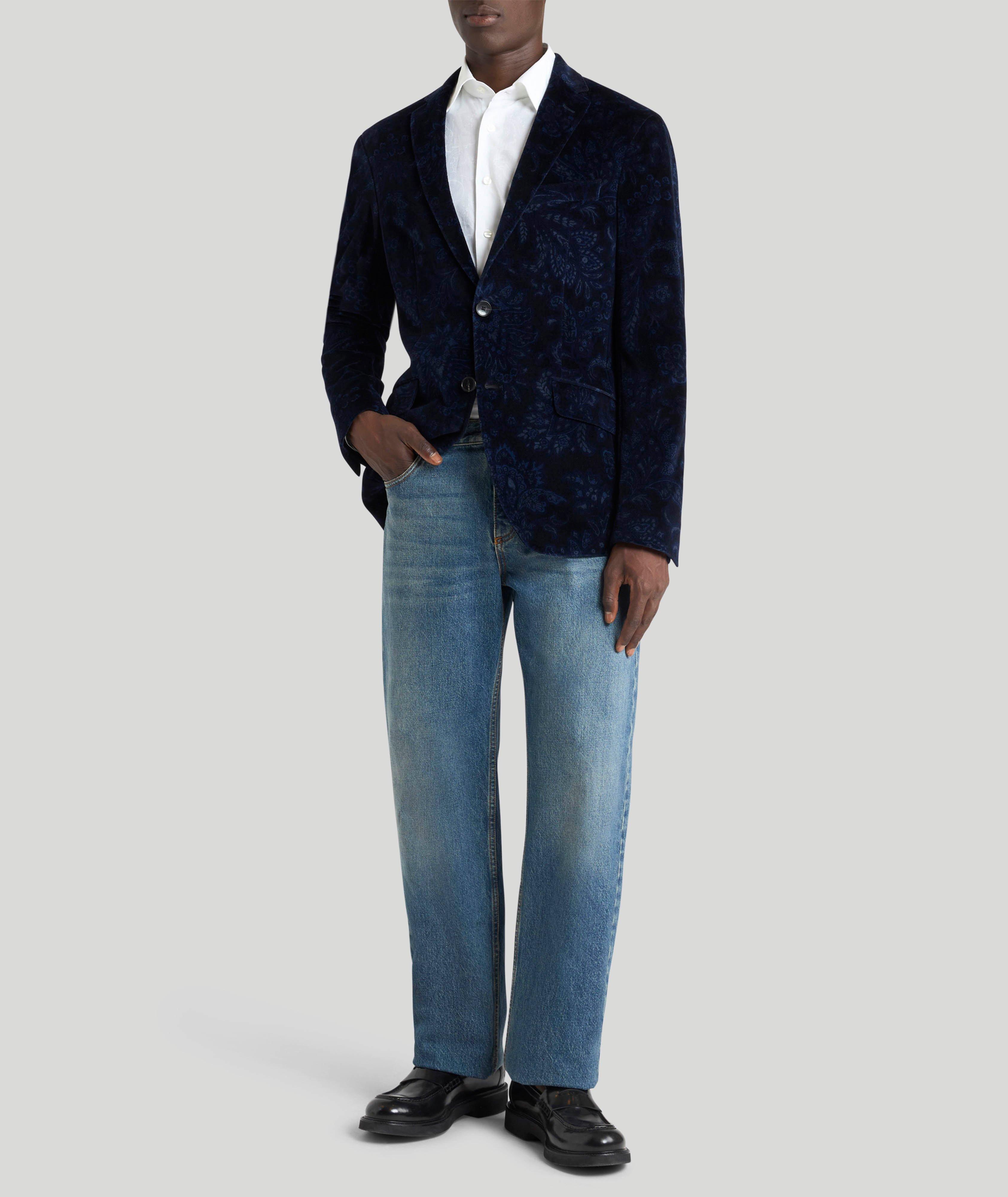 Jacquard Foliage Cotton-Blend Sport Jacket image 2