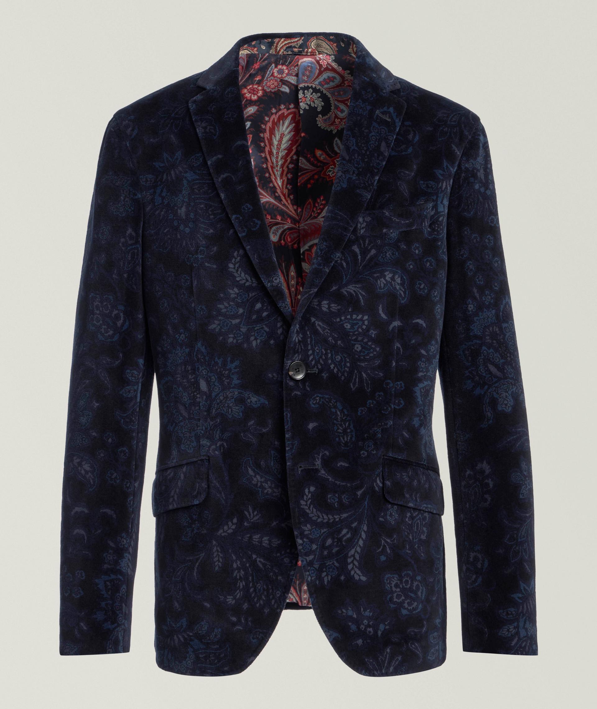 Jacquard Foliage Cotton-Blend Sport Jacket image 0