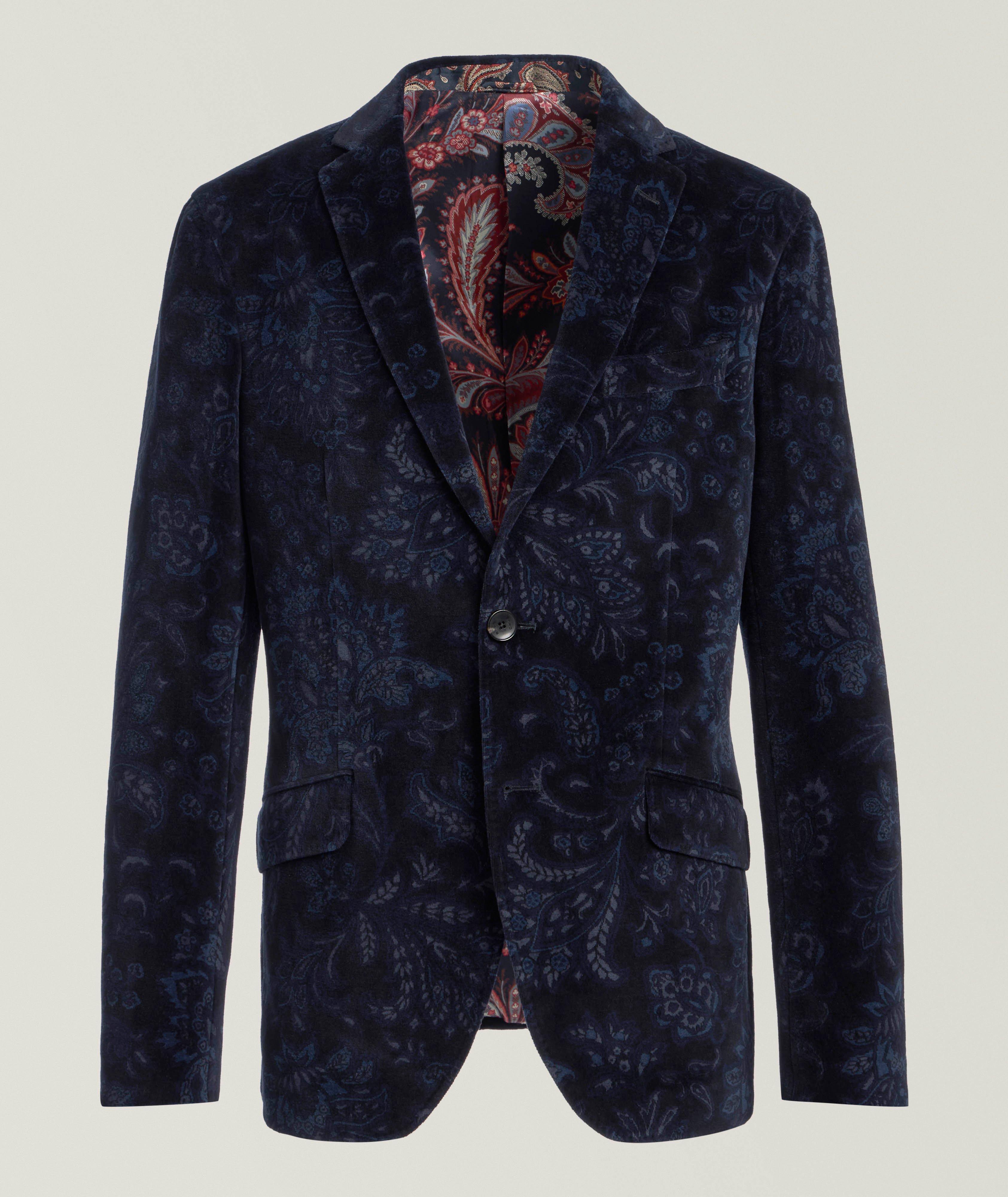 Jacquard Foliage Cotton-Blend Sport Jacket image 0
