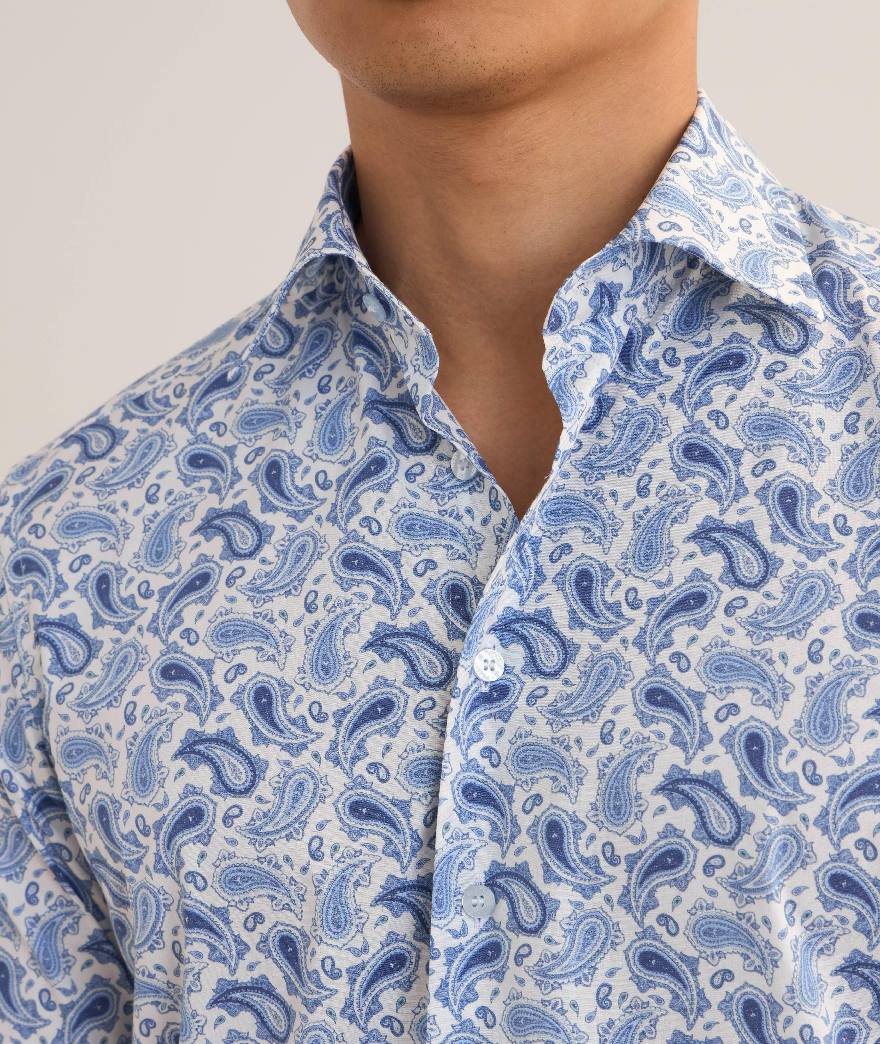Chemise en coton extensible à motif paisley image 3
