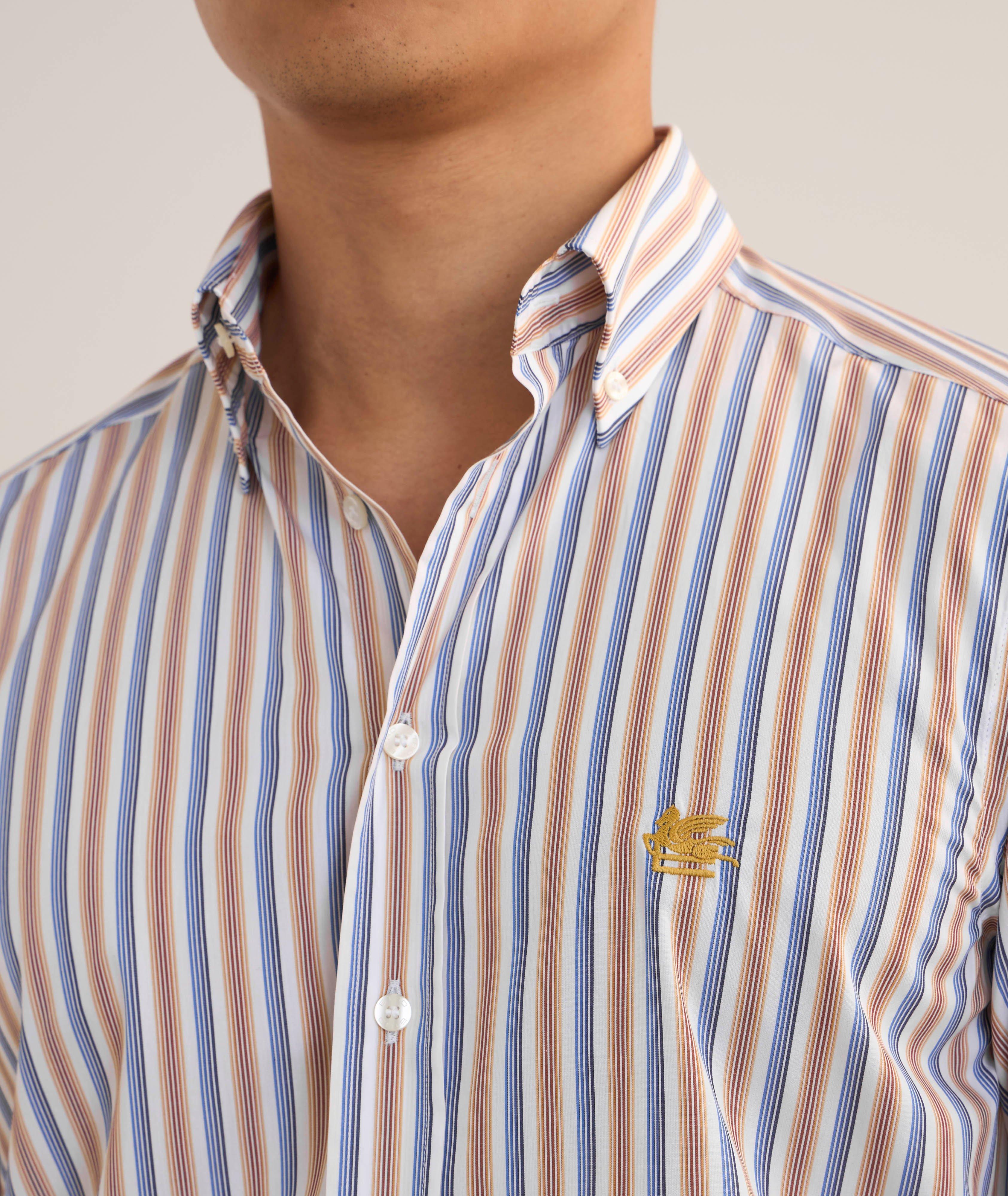 Chemise en coton à rayures image 4