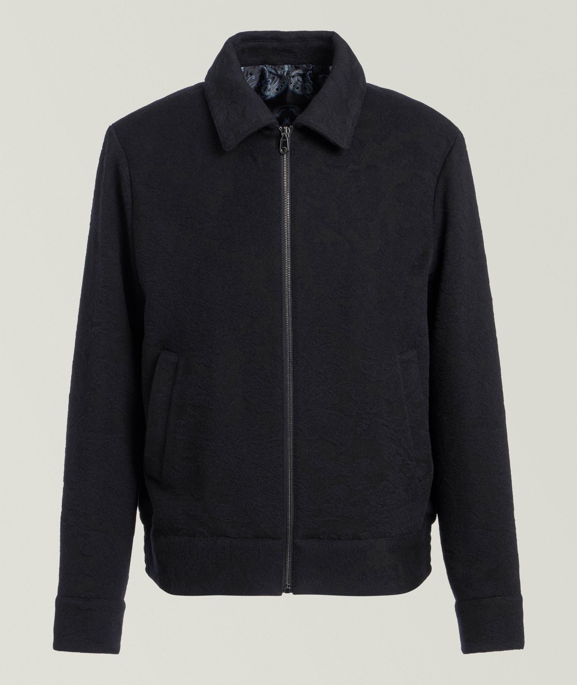 Veste de travail en laine à motif cachemire jacquard image 0