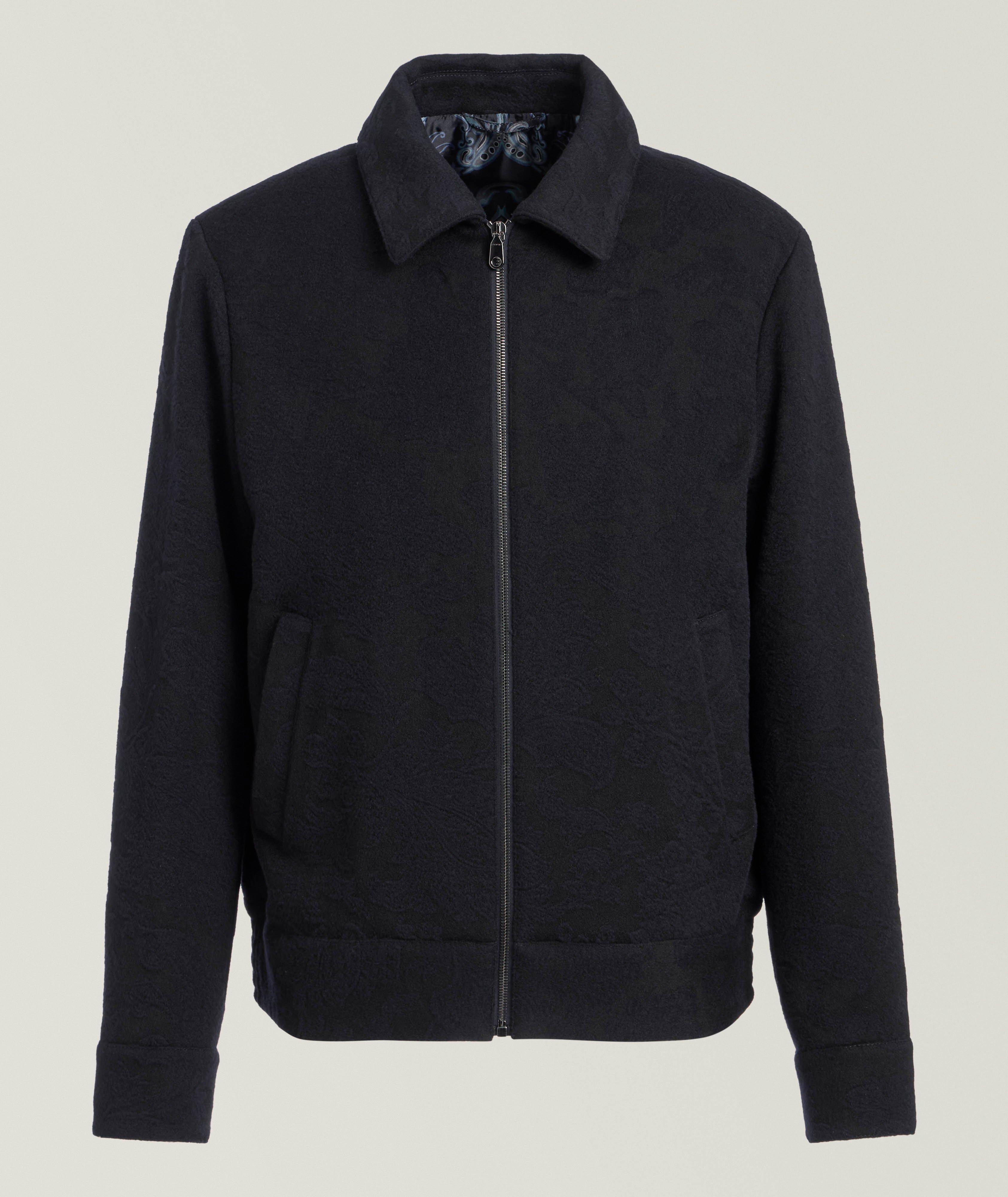 Veste de travail en laine à motif cachemire jacquard image 0