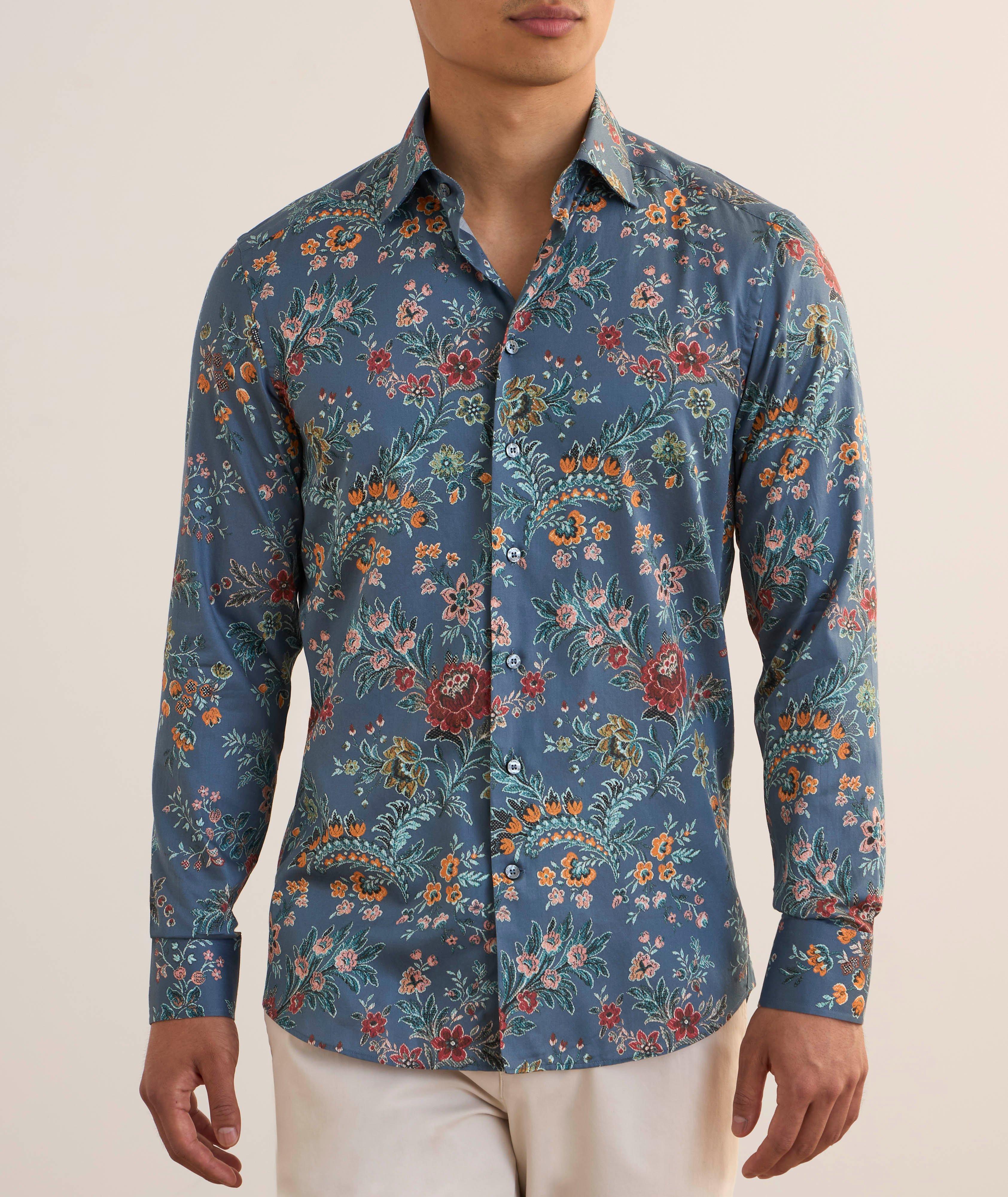 Chemise en coton à motif floral image 2