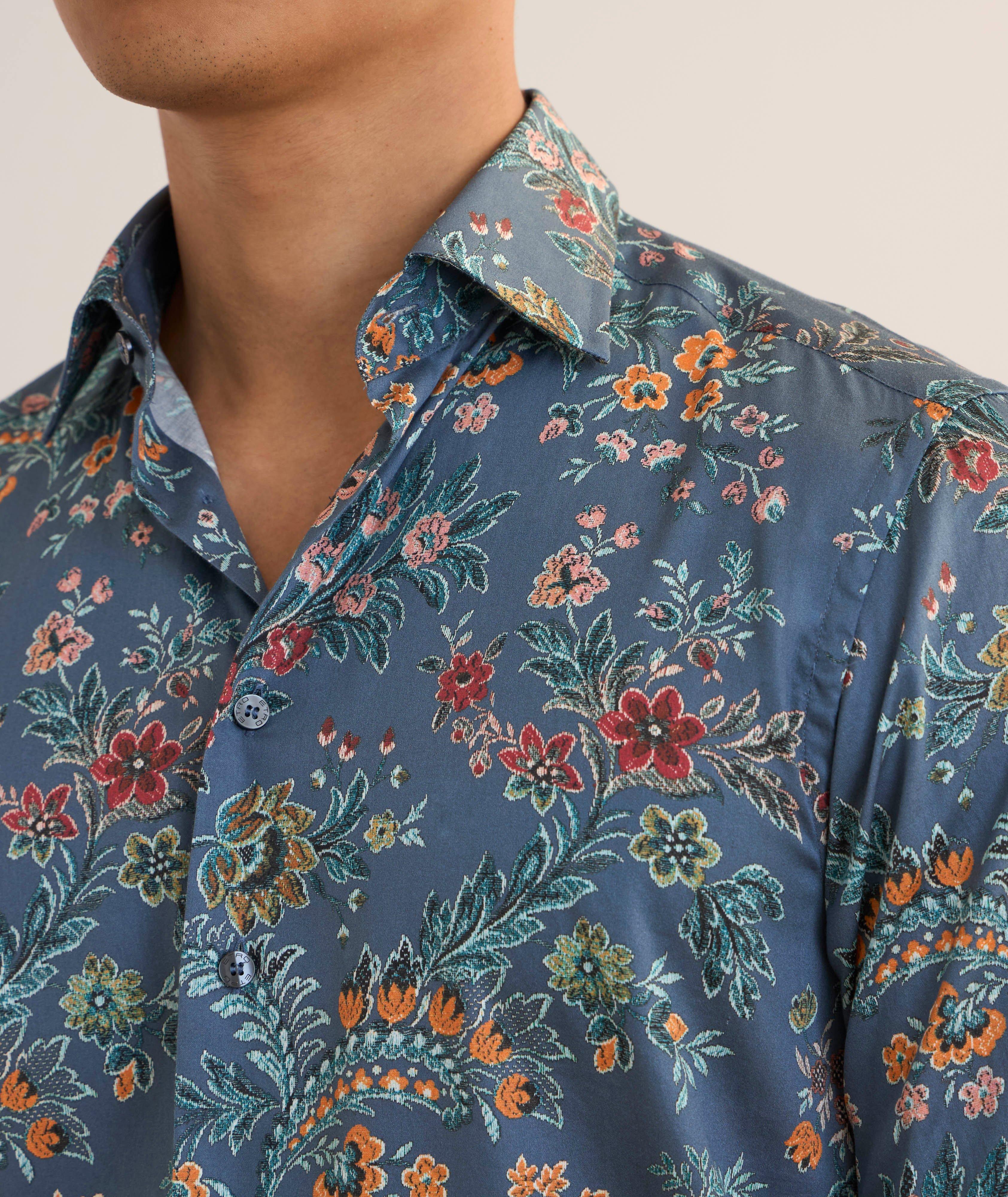 Chemise en coton à motif floral image 4