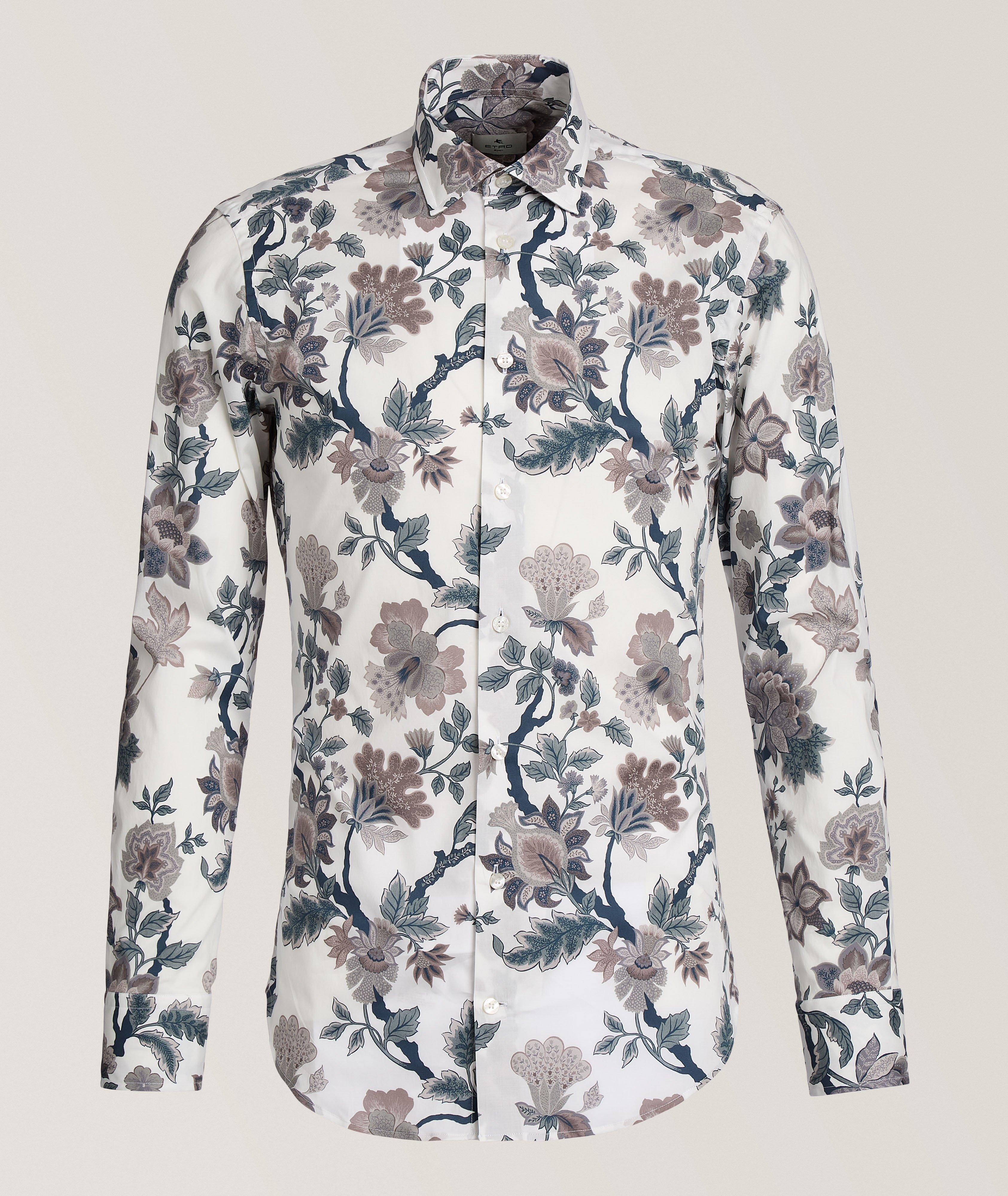 Floral Stretch-Cotton Shirt  image 0