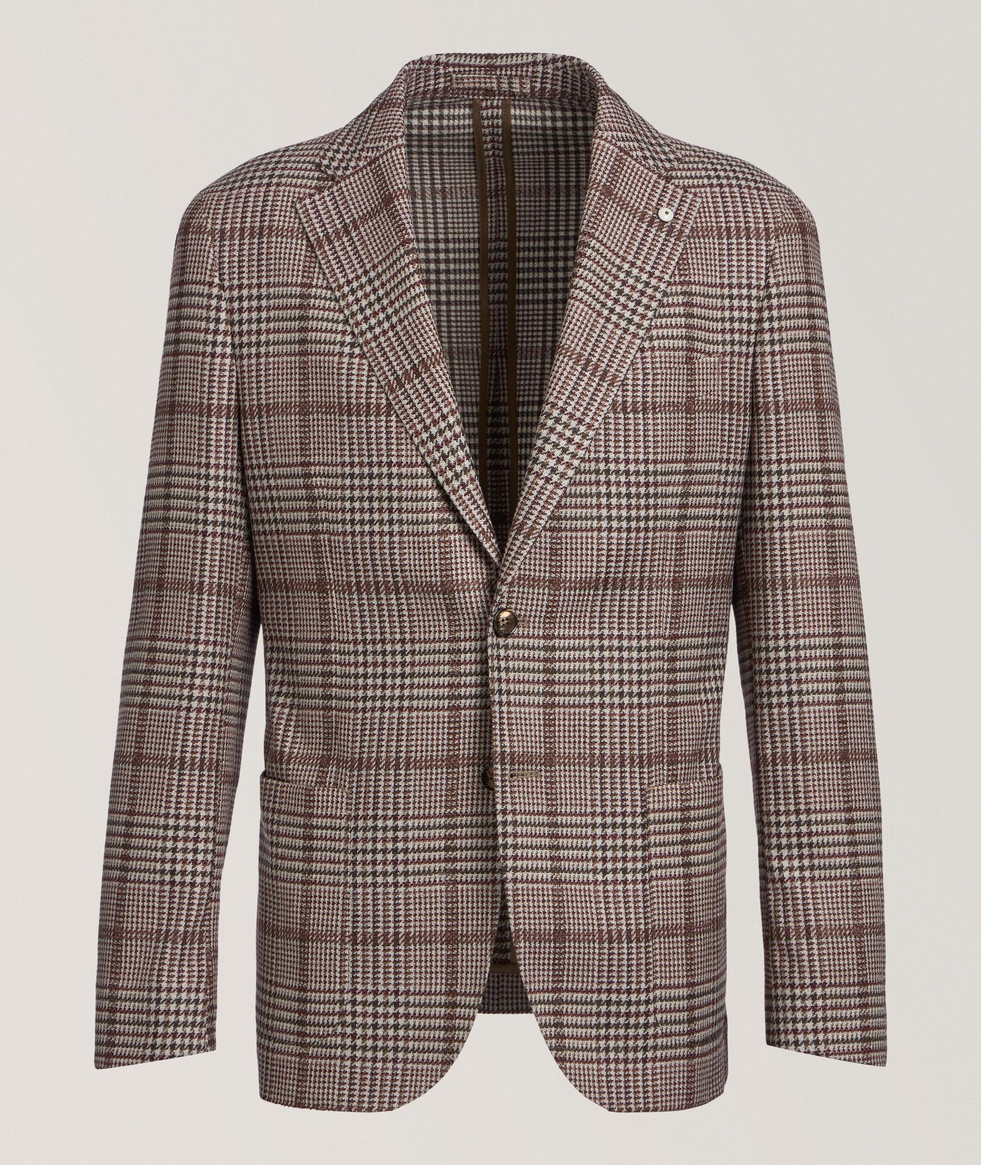 Plaid Wool-Silk-Linen Sport Jacket image 0