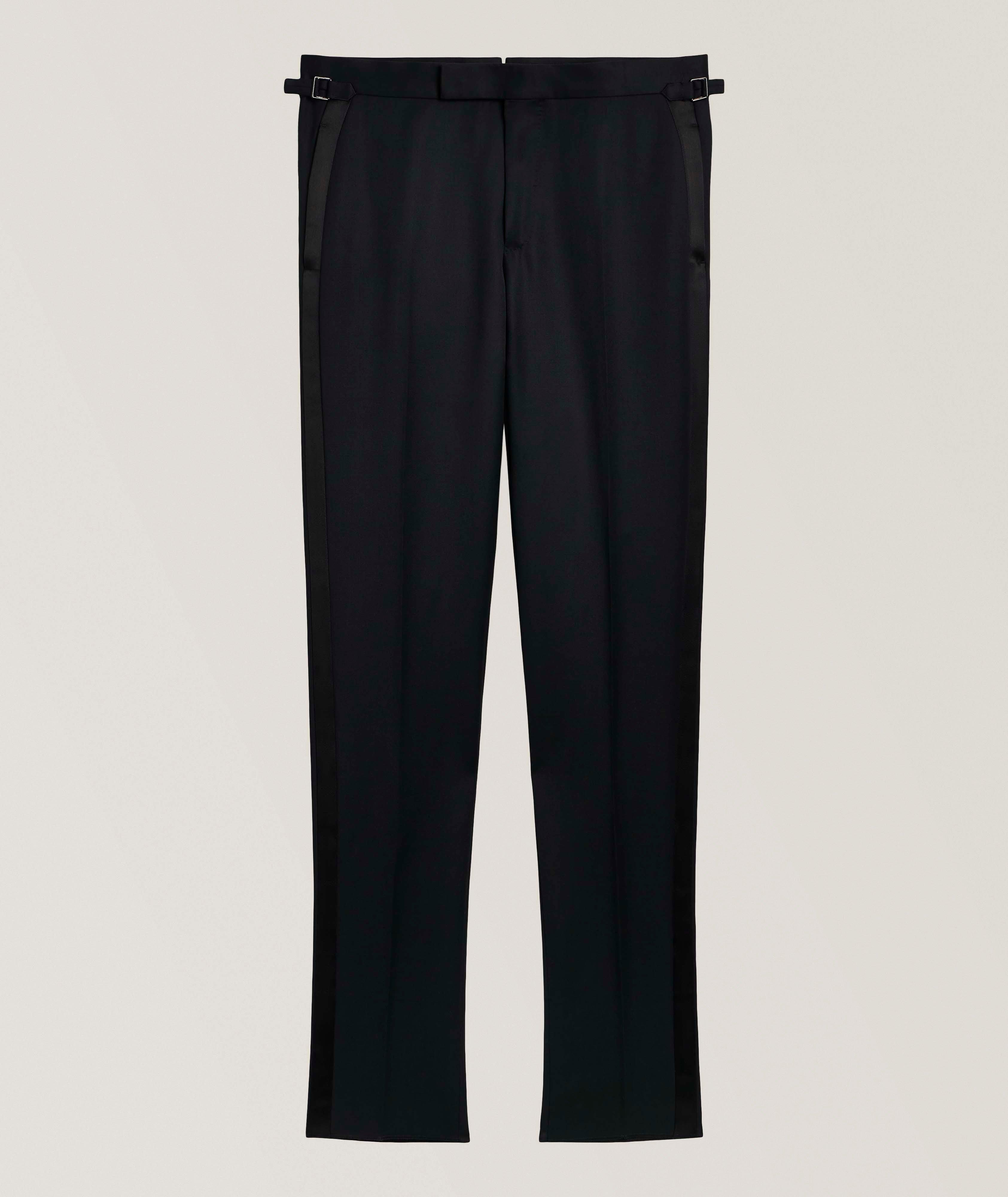 Wool-Mohair Satin Tuxedo Pants image 0