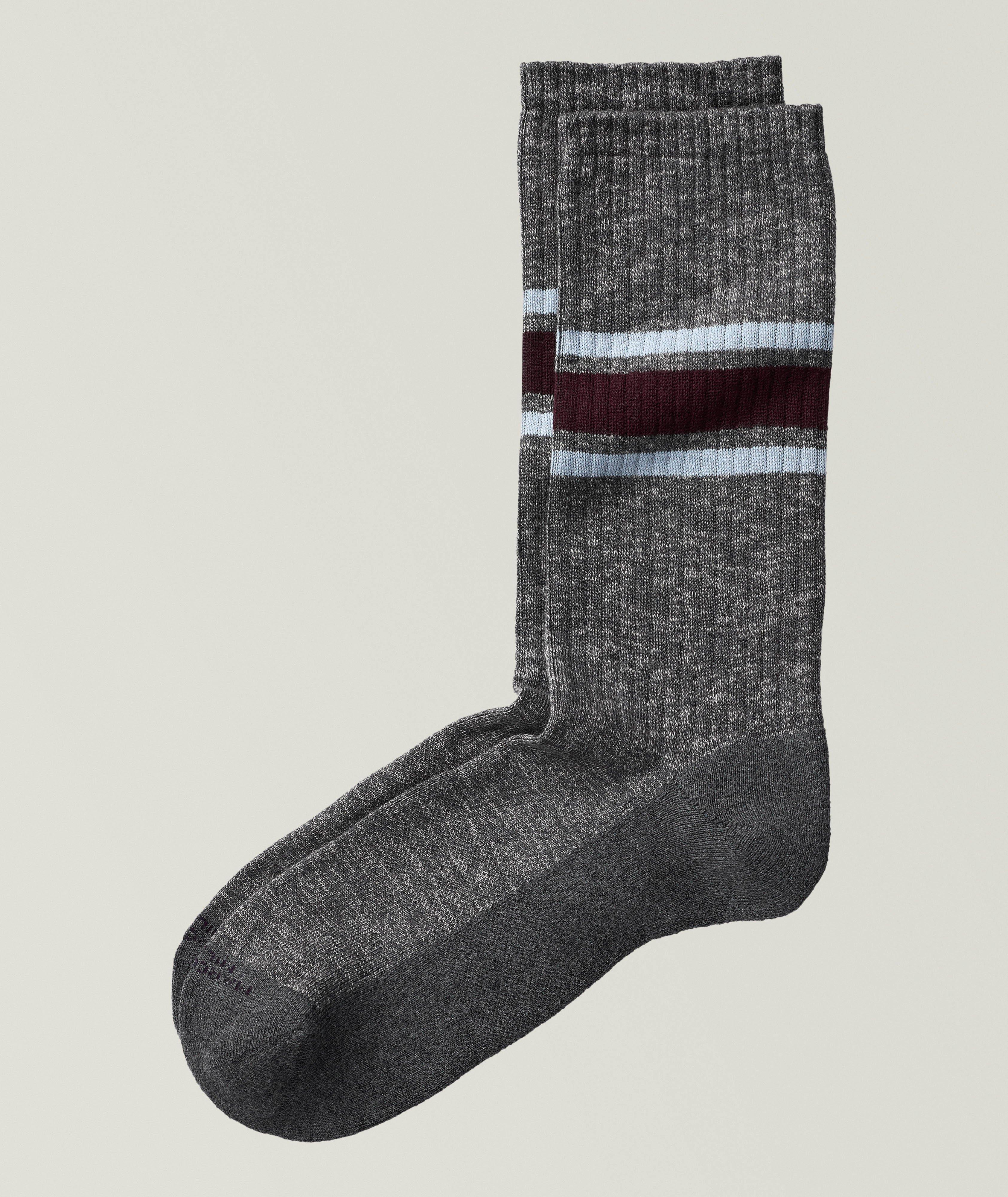 College Stripe Pima Sneaker Socks image 0