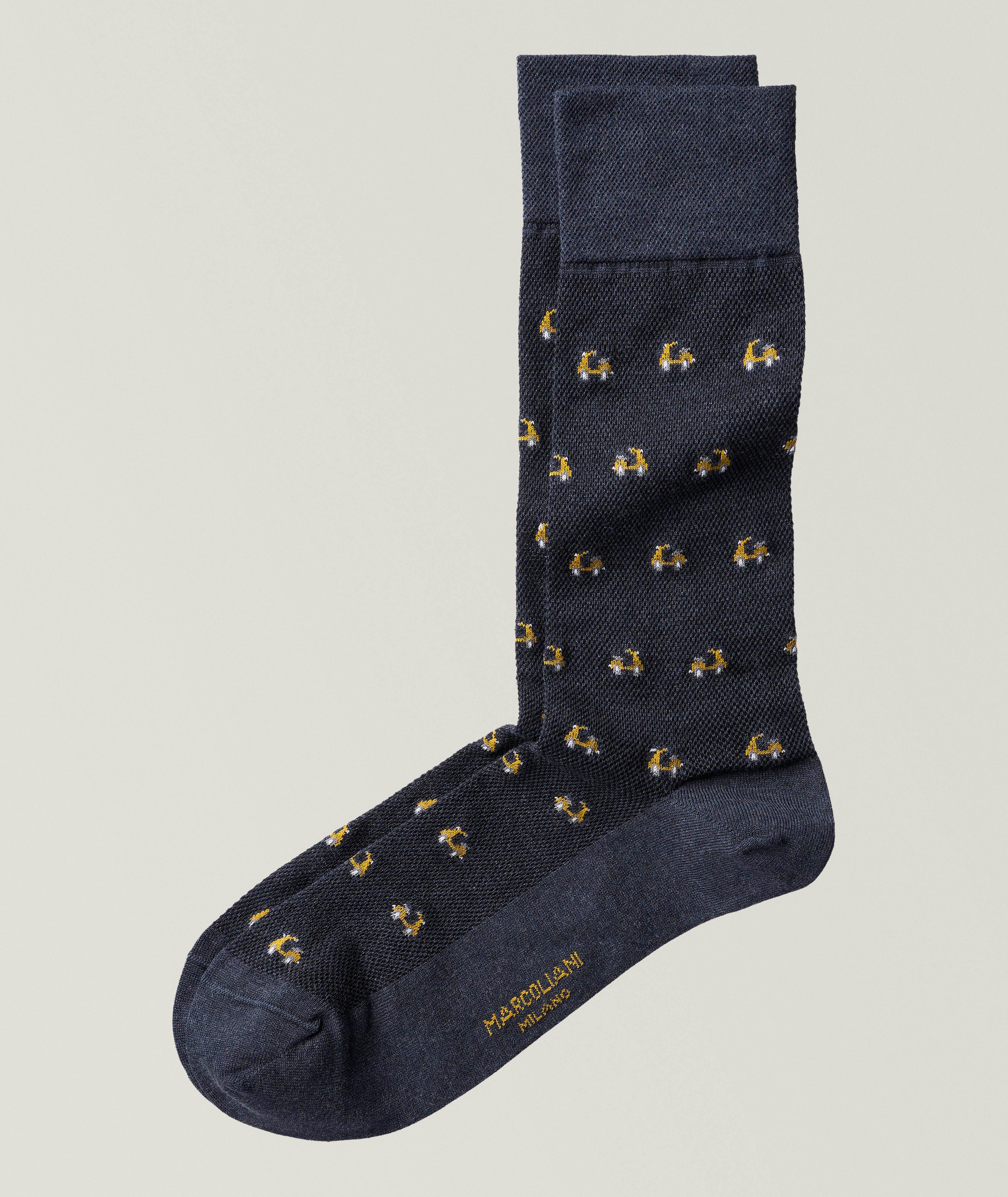 Tiny Scooter Pima Cotton-Blend Socks image 0