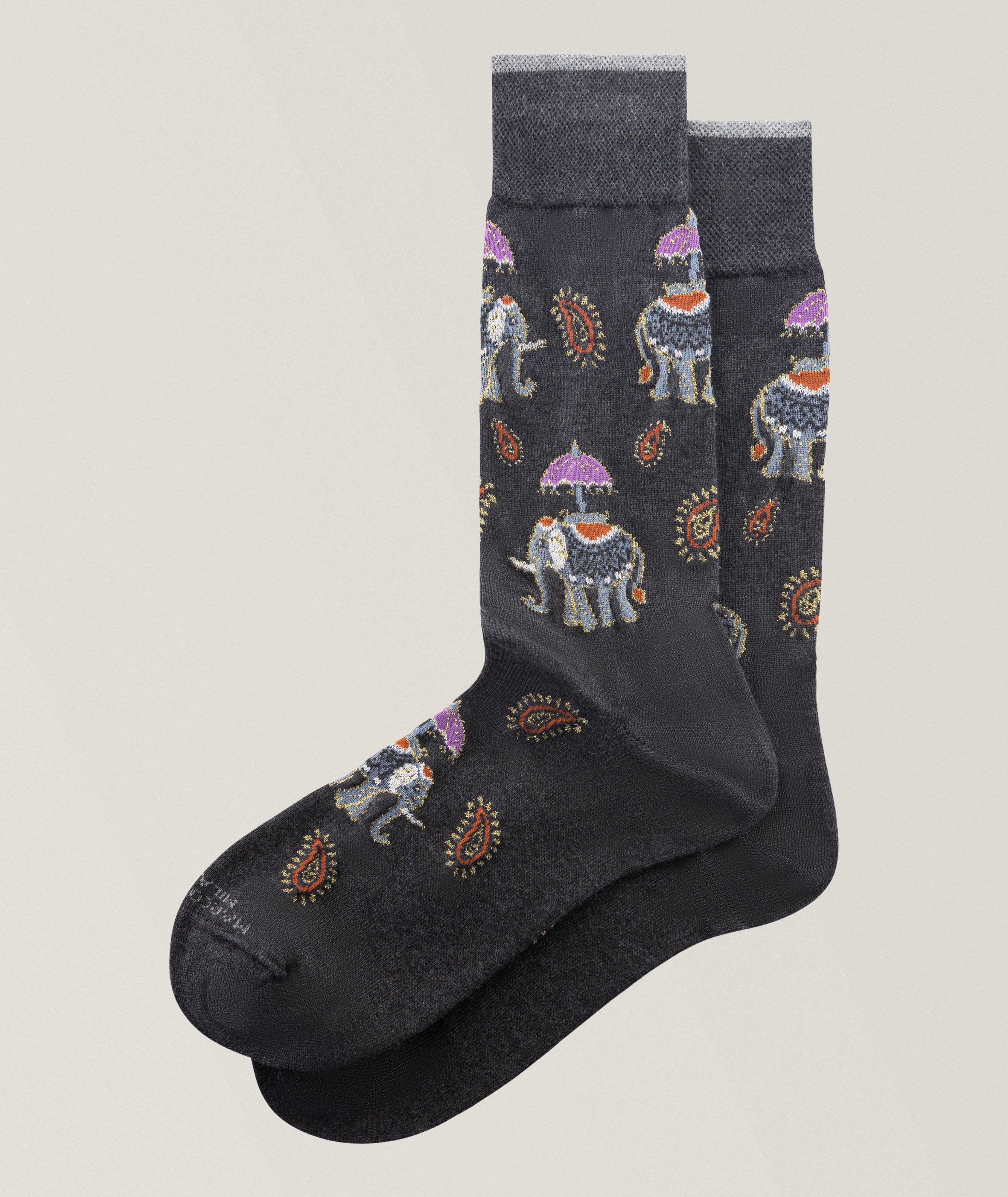 Elephant Mousse of Modal Dress Socks image 0