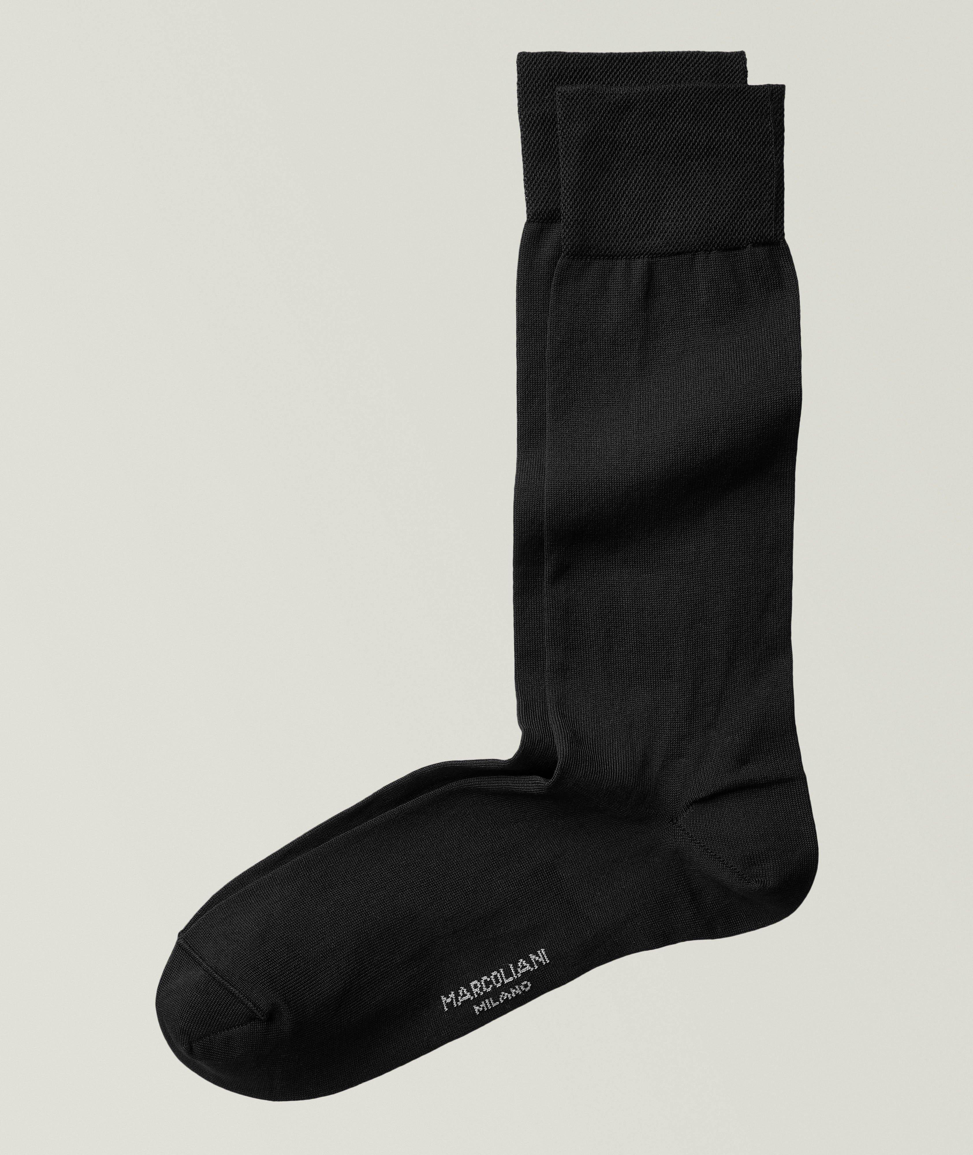 Classic Plain Pima Cotton-Blend Socks image 0