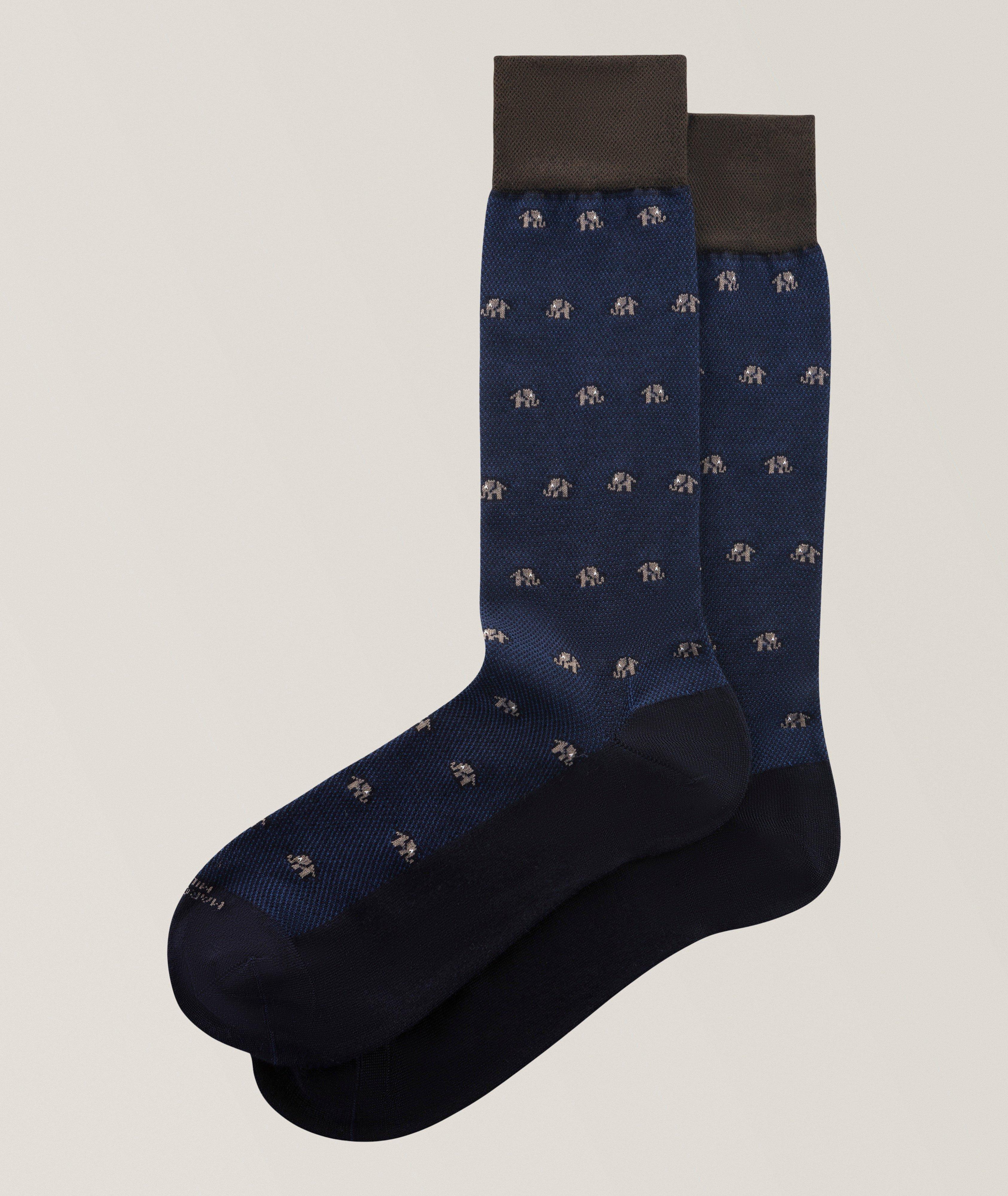 Tiny Elephant Mousse of Modal Dress Socks image 0