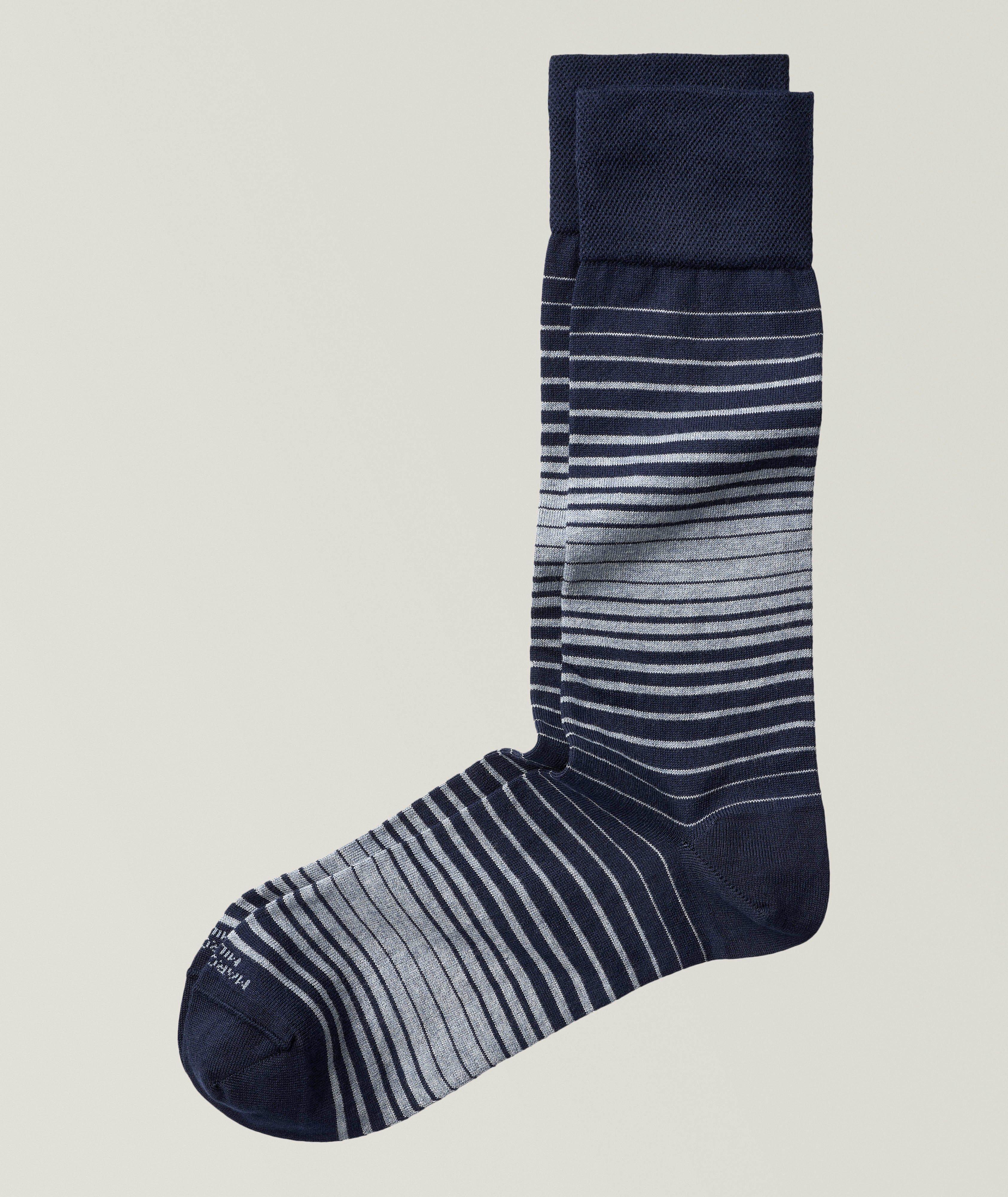Chaussettes en mélange de coton pima à rayures image 0