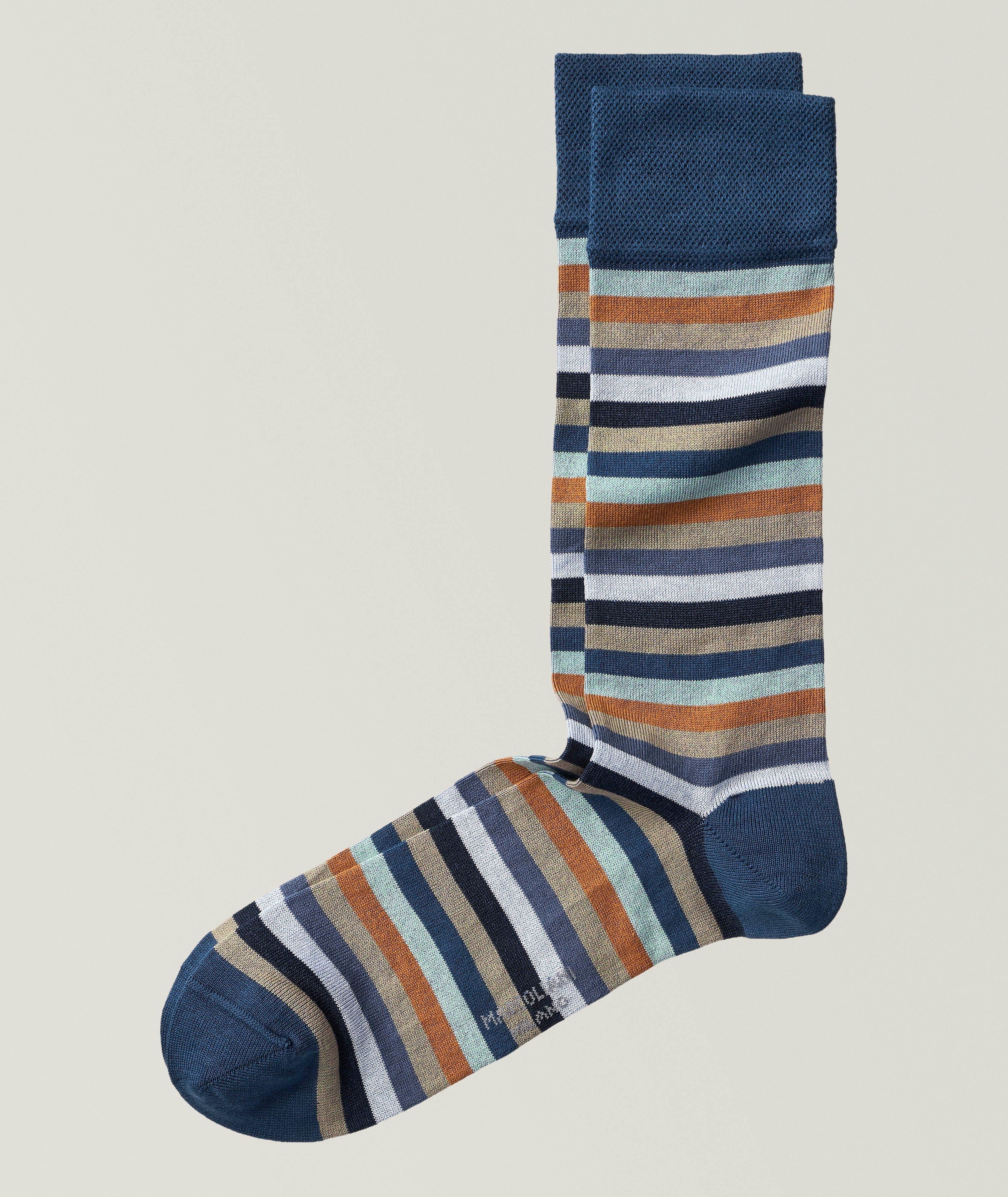 Chaussettes en coton pima à rayures image 0