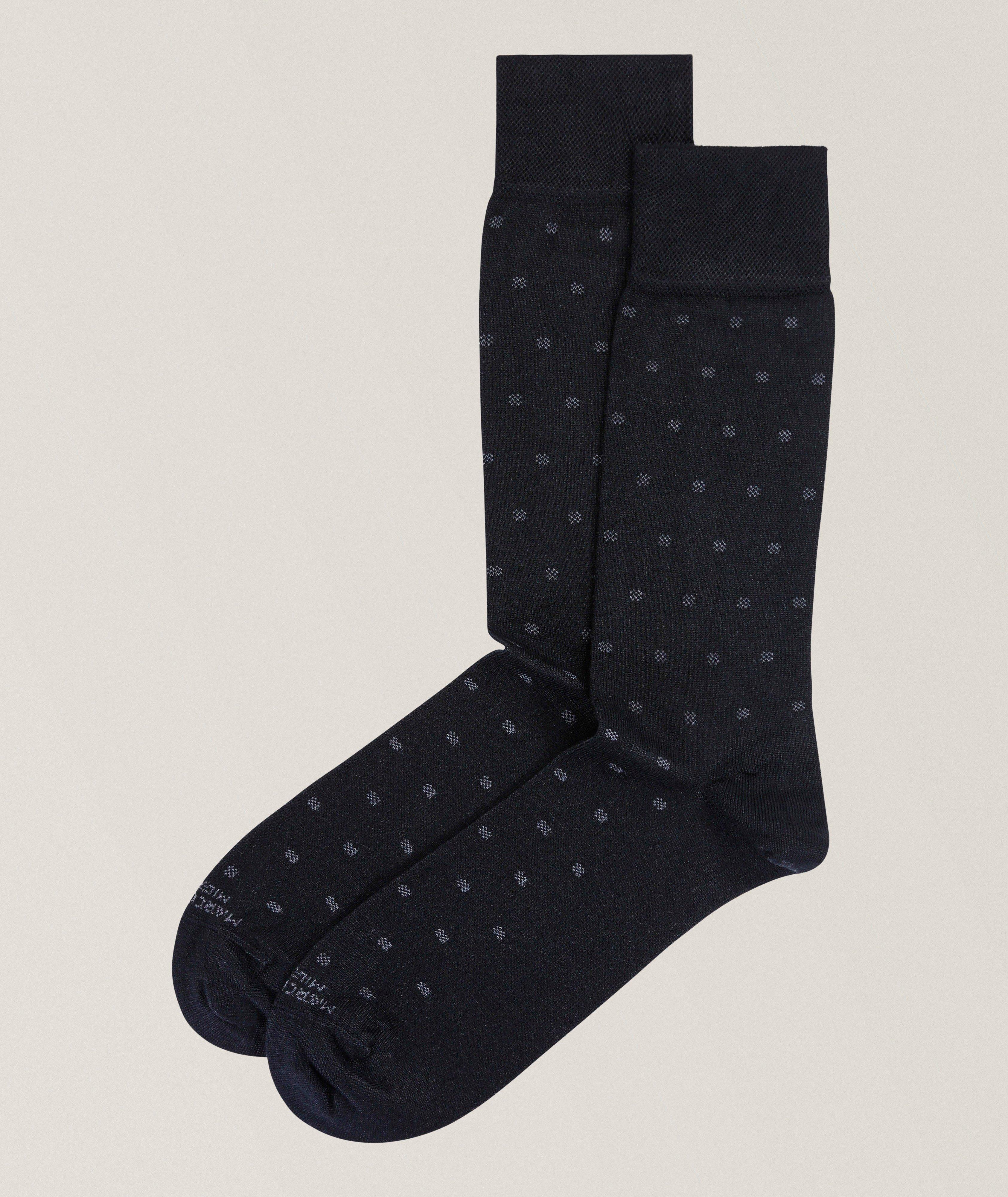 Chaussettes habillées à pois en mousse de modal image 0